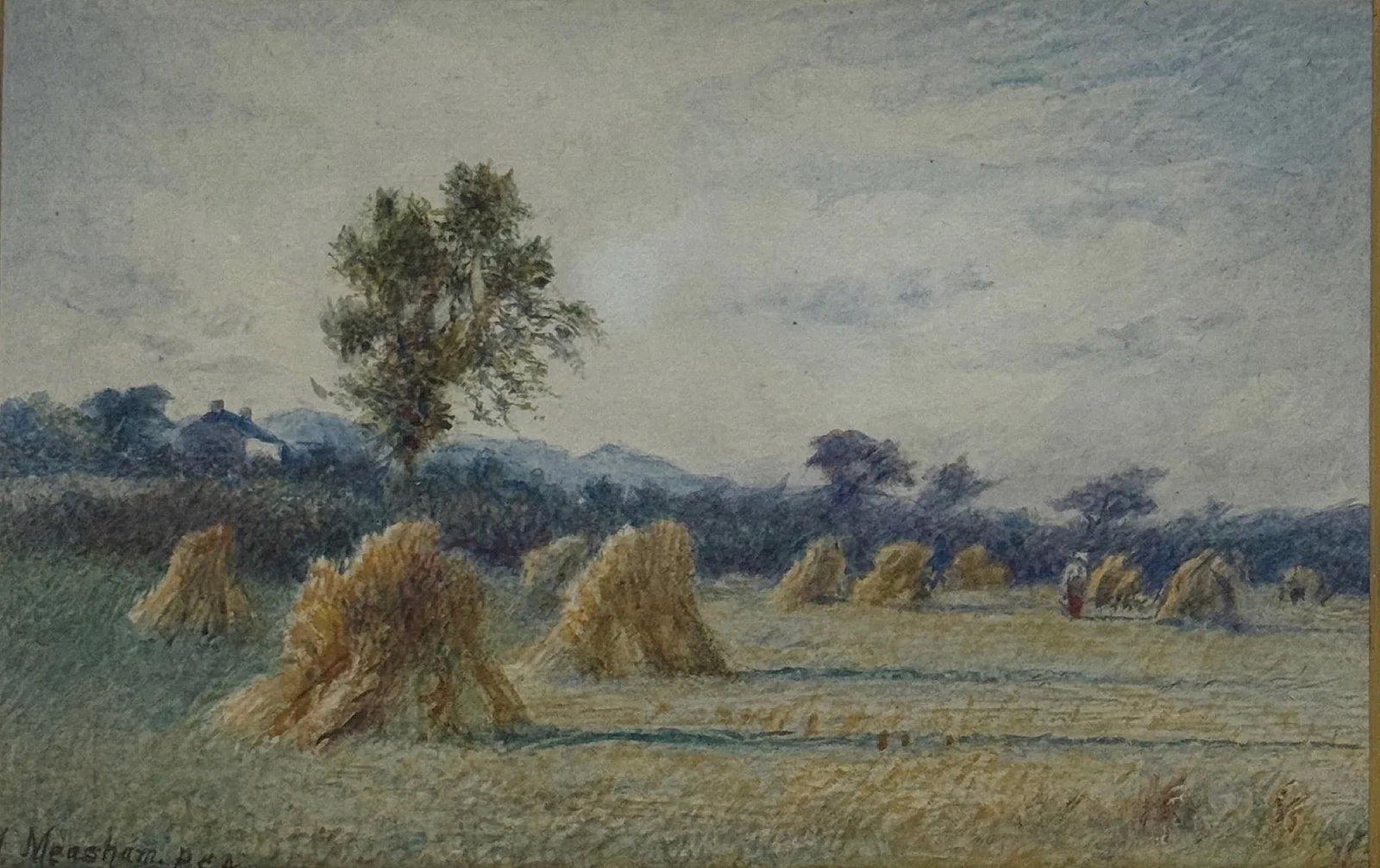 Henry Measham ( 1844 - 1922) British: Henry Measham ( 1844 - 1922) Watercolor work, signed lower left, measures . Born in Measham, Leicestershire, a village steeped in coal mining history and surprisingly rich in medieval roots,