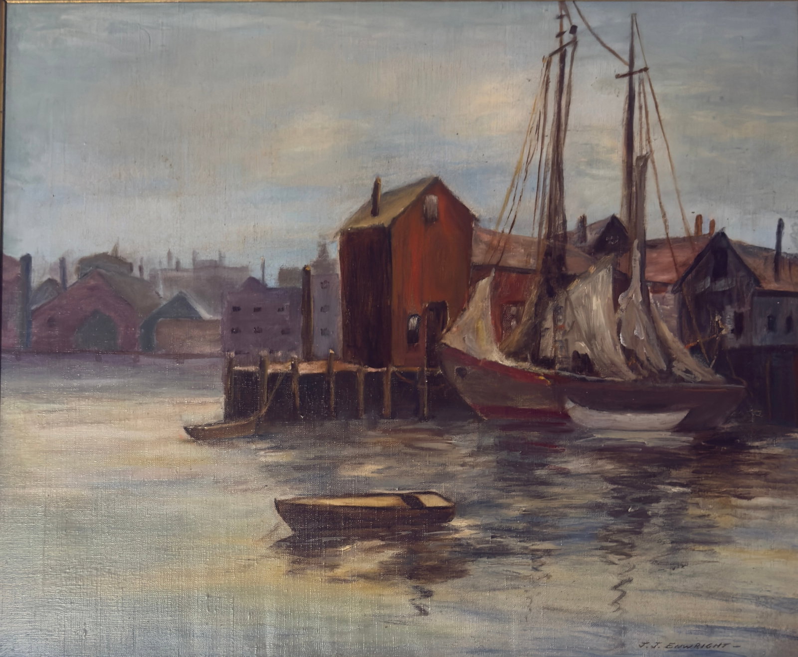 C Hjalmar Cappy Amundsen (1911-2001) Coastal Scene (1 of 3)