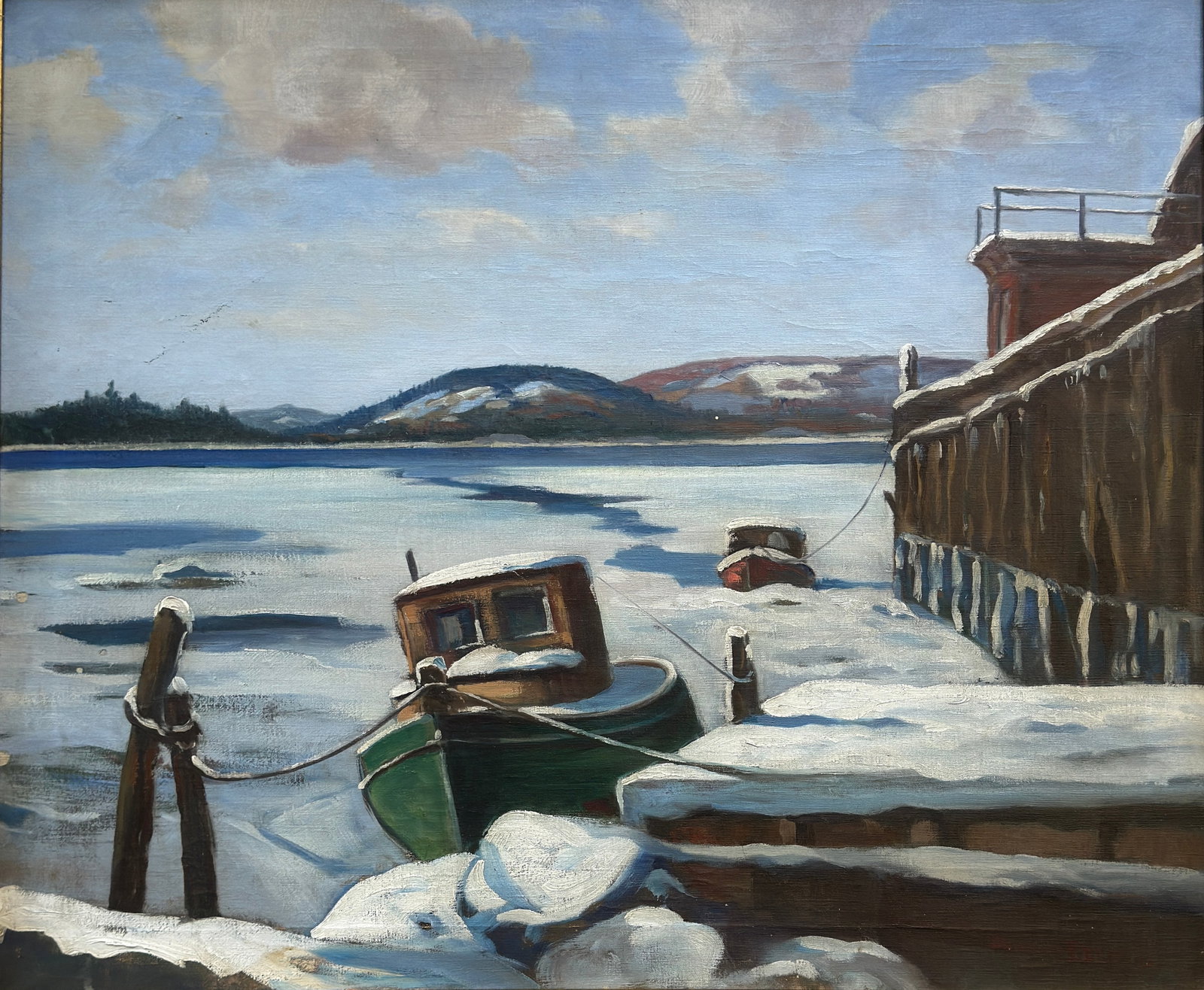 Julius Maximilian Delbos (1879 - 1970) "Winter Maine" (1 of 6)