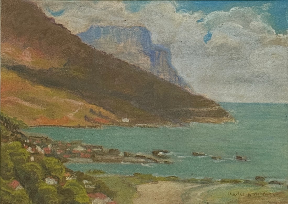 Charles Herbert Woodbury (1864 - 1940) American: Charles Herbert Woodbury (1864 - 1940) Pastel, signed lower right, measures 10 x 14 and 20 x 24 x 1.5 inches w/frame. Born in Lynn, Massachusetts, an industrial city about ten miles north of Boston, C