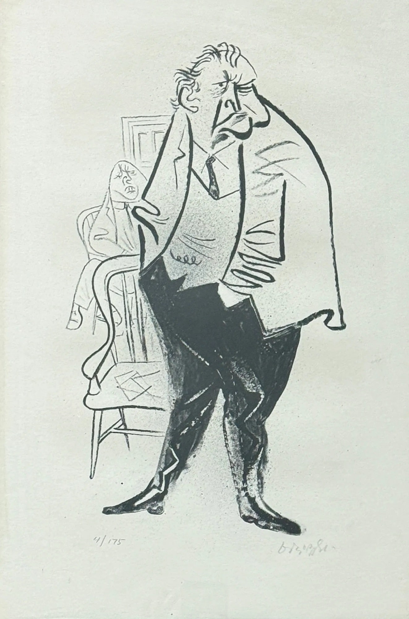 William Gropper (1897 - 1977) “Caricature Gentleman (1 of 4)