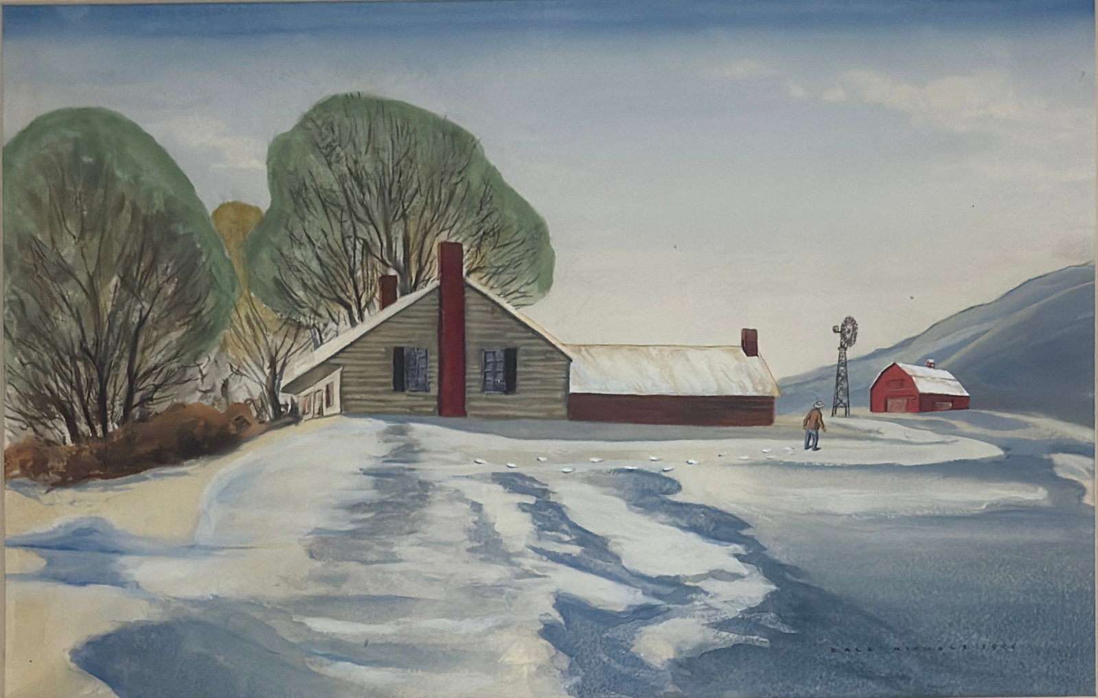 Dale William Nichols (1904 - 1995) Snow Scene (1 of 3)