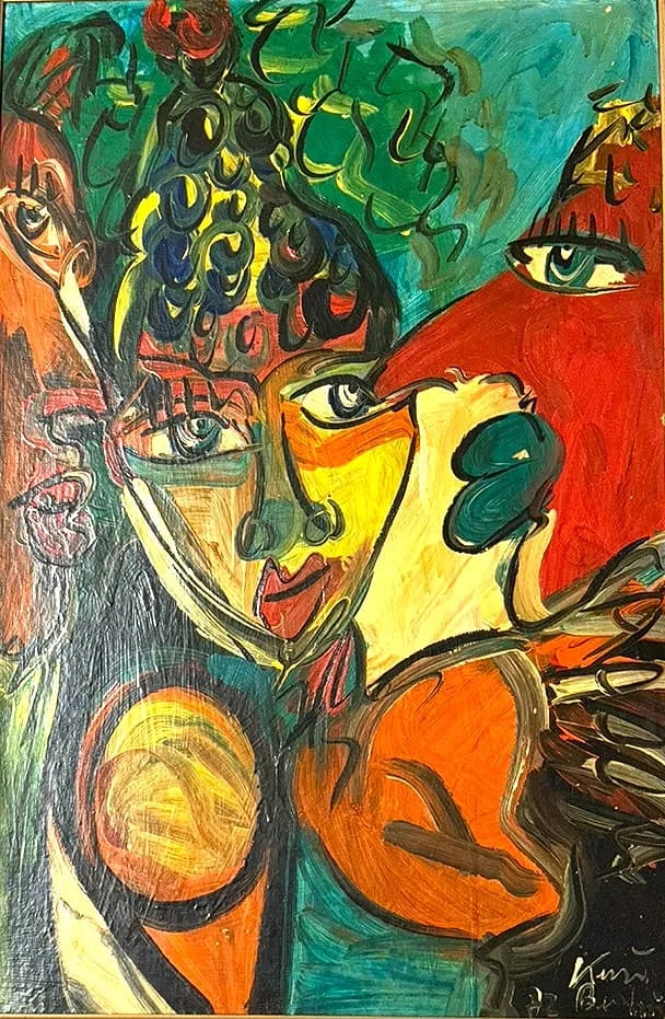 PETER KIEL (B. 1942, Germany): PETER KIEL (B. 1942, Germany) Acrylic on board, signed lower right, dated 72' measures, 24"x36" , w/f 41"x29" . Peter Robert Keil was born in August 1942 in Züllichau I Pommern (now Poland). His fath