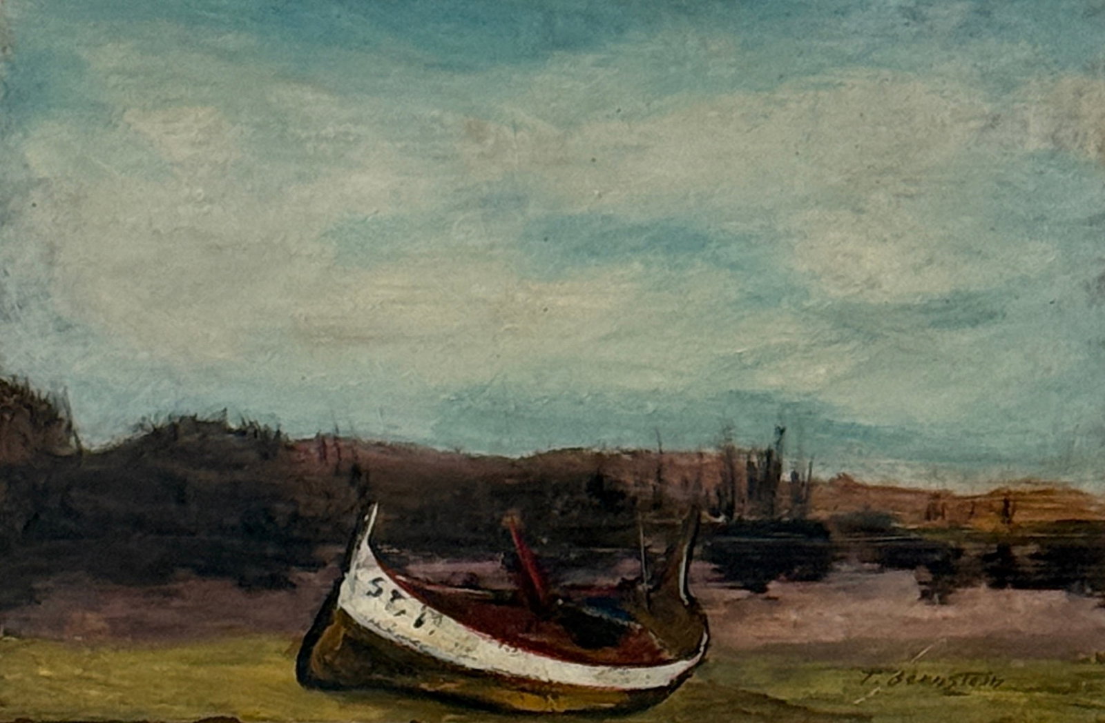 Theresa Ferber Bernstein (1891/95 - 2002) American: Theresa Ferber Bernstein (1891/95 - 2002) Oil on board, signed lower right, measures 6.5 x 10 and 12.5 x 15.5 w/frame. Theresa F. Bernstein was born in Philadelphia in 1895 to cultured, middle-class i