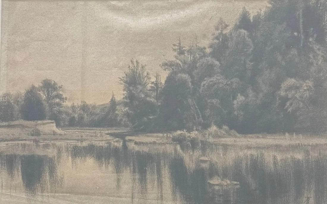 Alfred Thompson Bricher (1837 - 1908) American"River Landscape" (1 of 3)