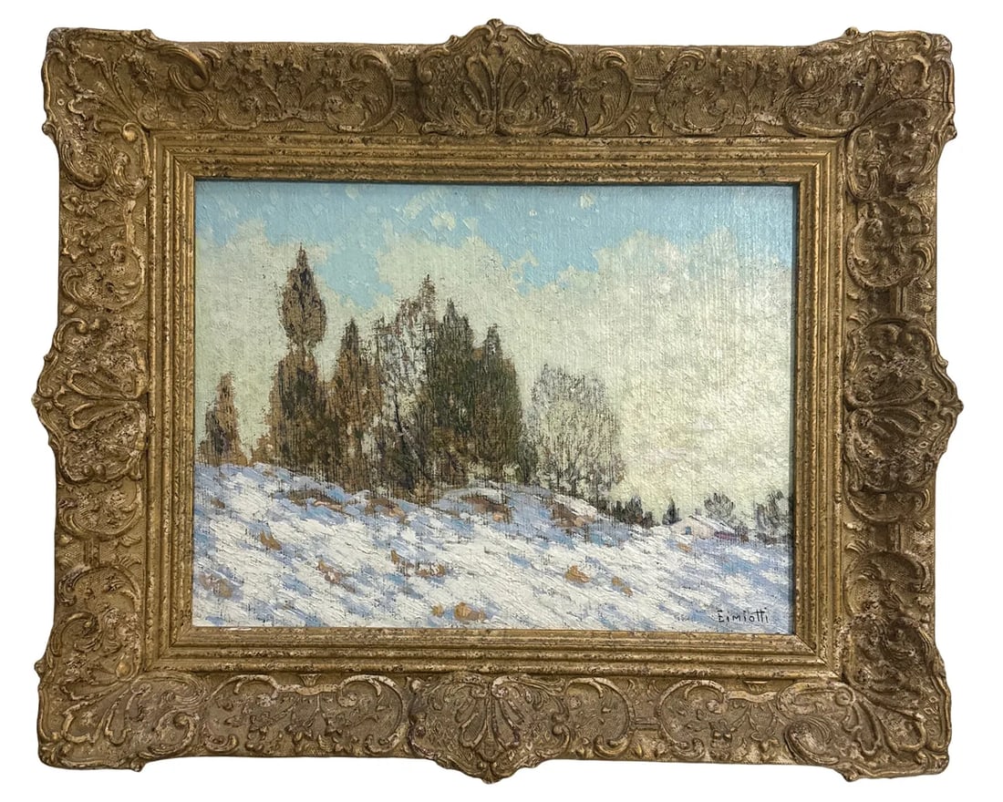 Gustave Cimiotti (1875 - 1969) American "Winter" - 2