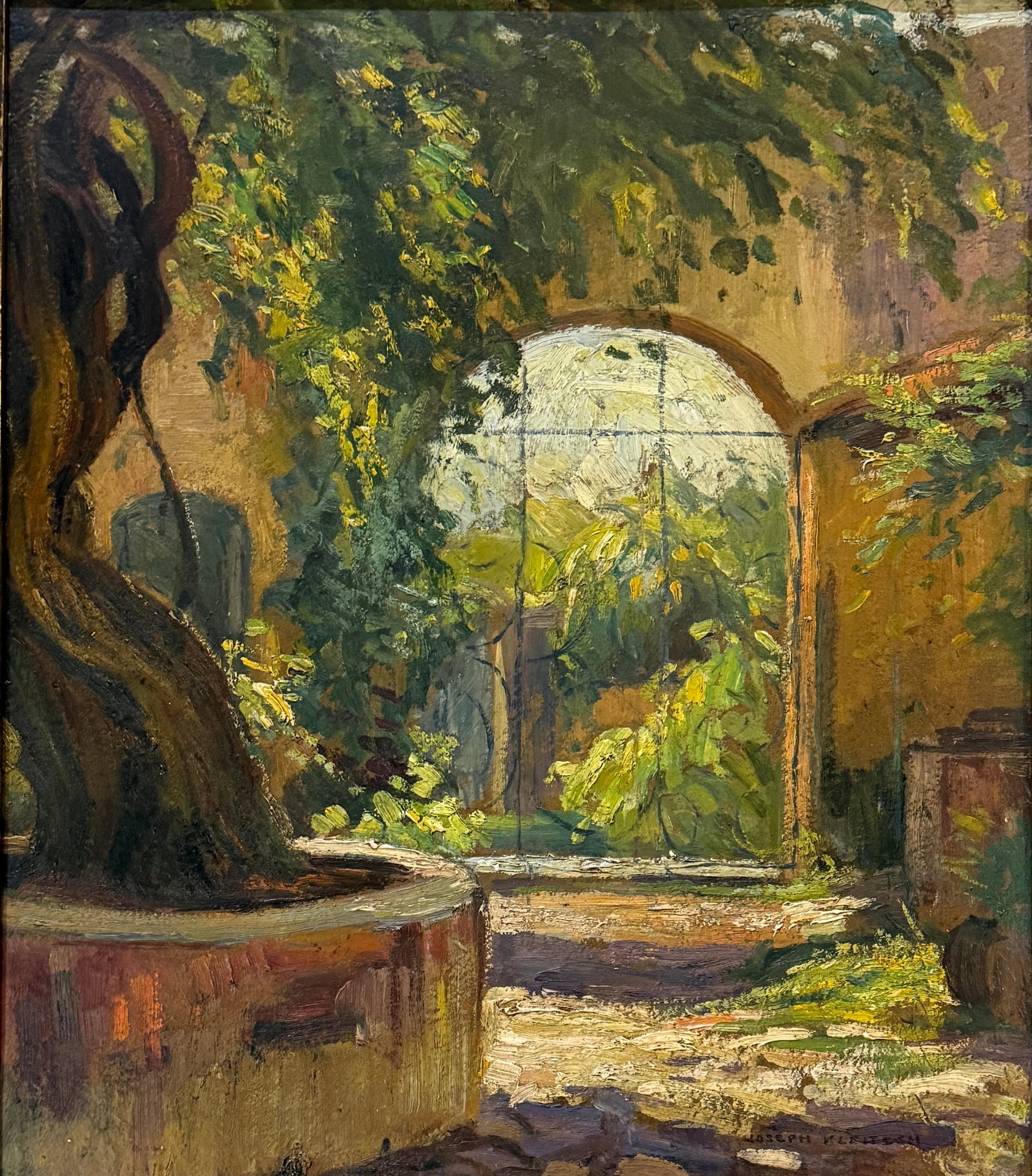 Joseph Kleitsch (1882- 1931) American/Hungary: Joseph Kleitsch (1882- 1931) Oil on board, 18.5 x 16 and 22 x 19.5 inches framed. Born in the Banat region of Hungary on June 6, 1882, Joseph Kleitsch began painting at age seven and was awarded a sch