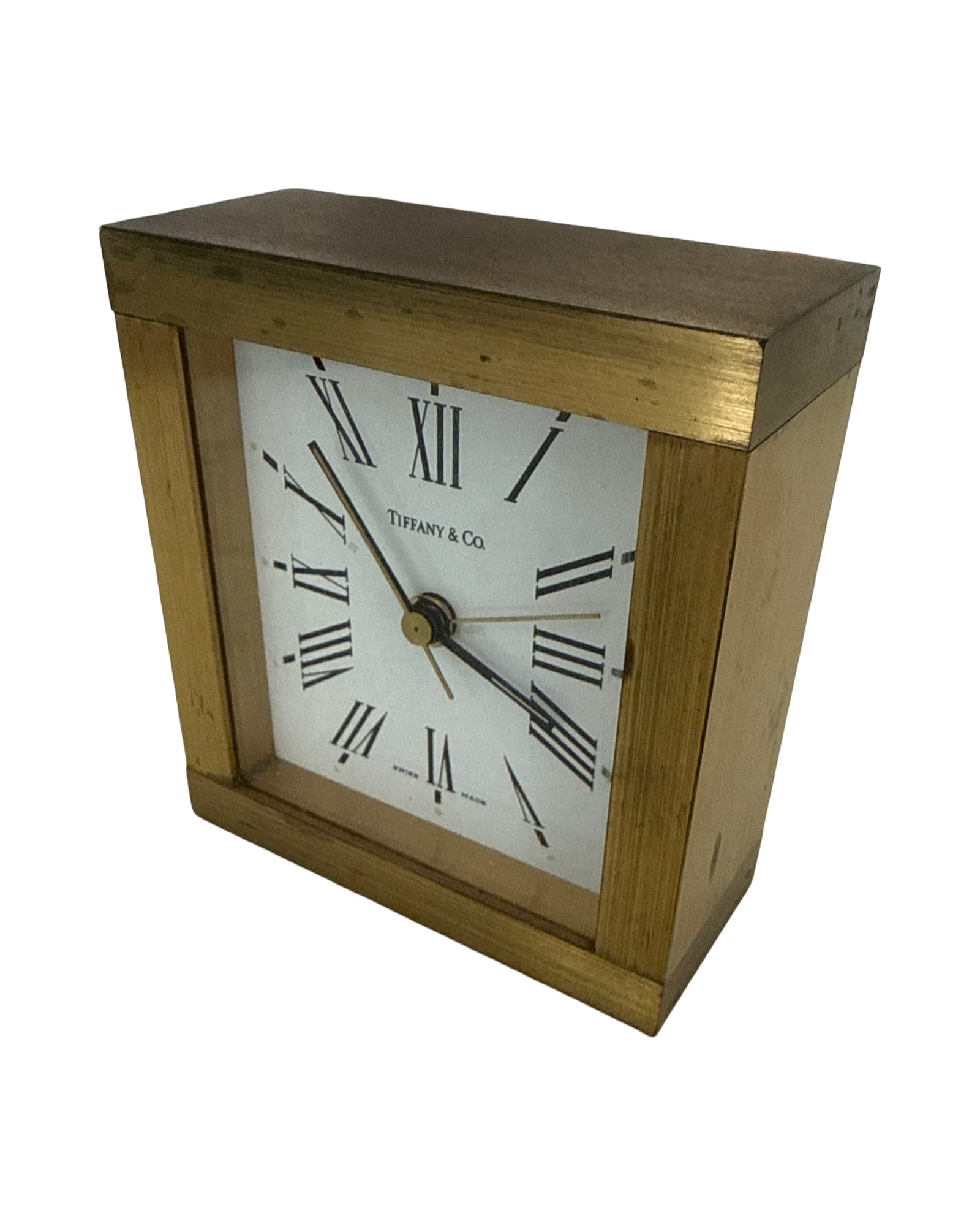 Tiffany & Co. Brass Desk Clock (1 of 4)