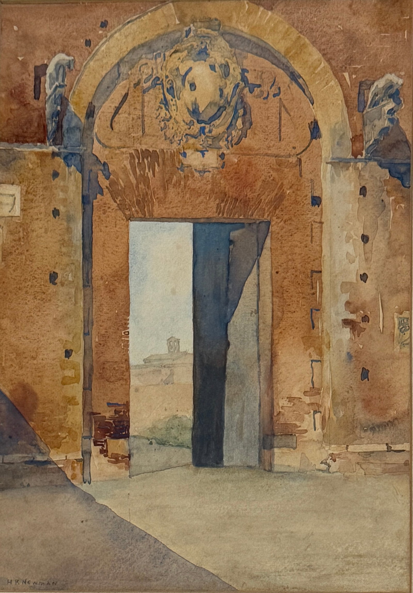 Henry Roderick Newman ( 1833 - 1918) American " Temple " (1 of 3)