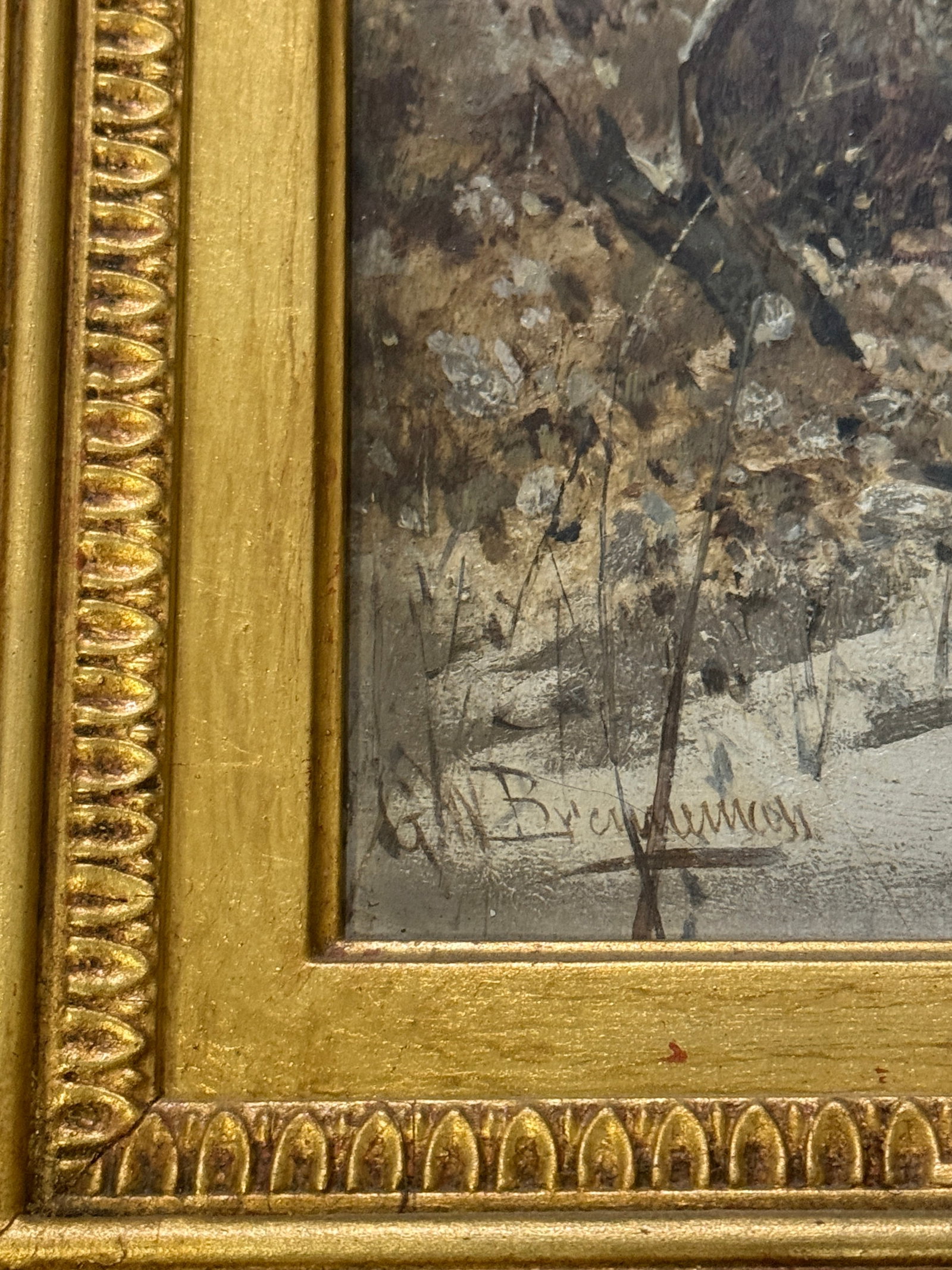George Brenneman (Born in New York, in 1856 ..?) "Man on Horse with Dog" - 3