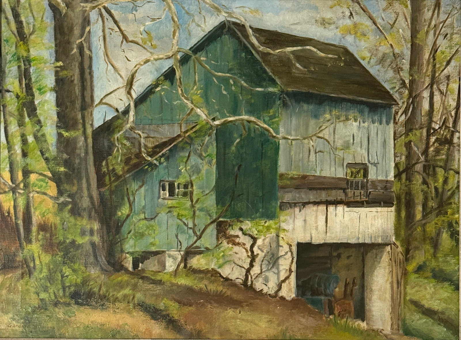 George Gardner Symons (1863 - 1930) American: George Gardner Symons (1863 - 1930) Oil on canvas, signed lower left, measures 18 x 24 and 20 x 26 x 2.5 inches w/frame. A landscape and marine artist, George Symons was one of America's more noted pl