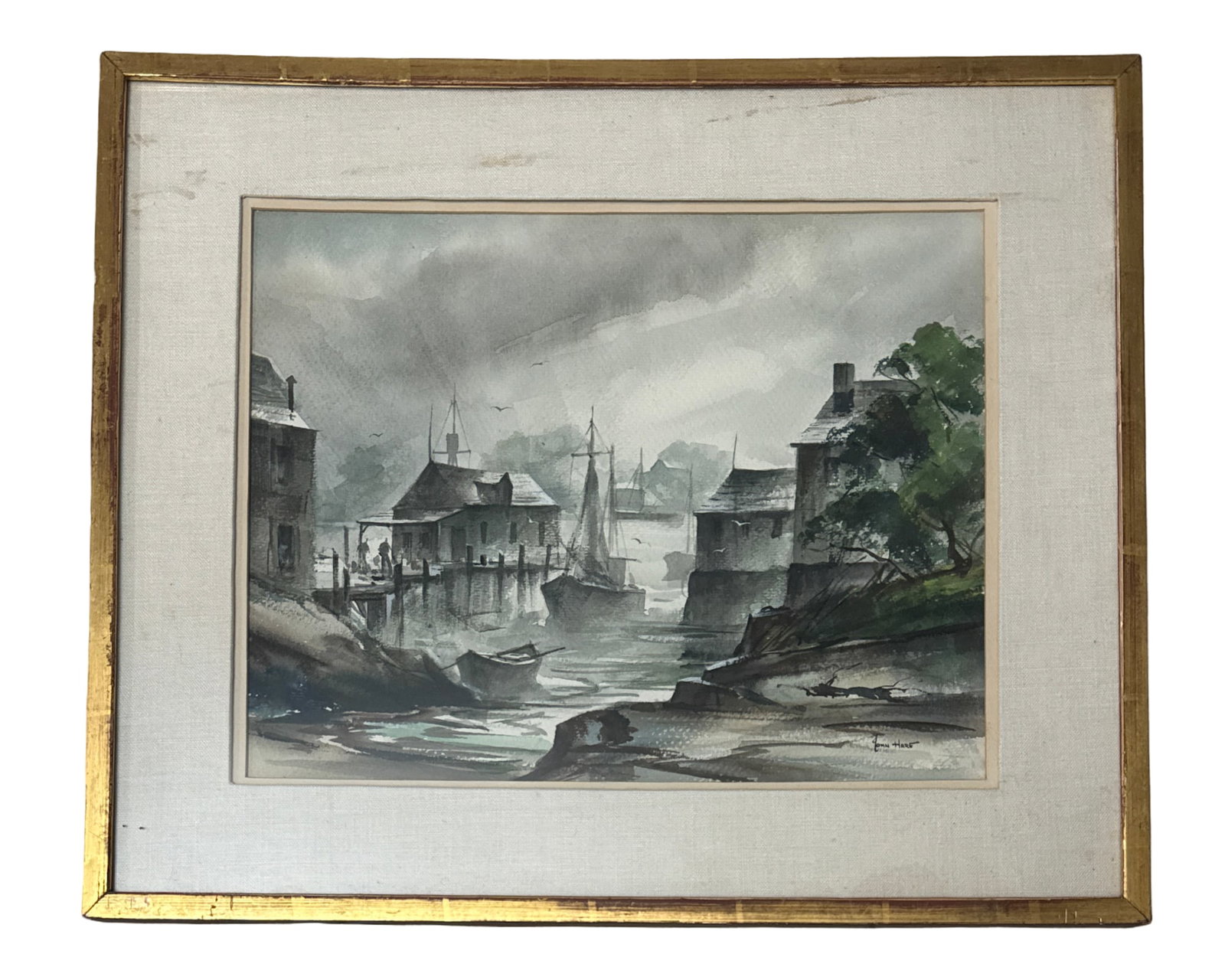 John Cuthbert Hare (1908 - 1978) Harbor Scene - 2