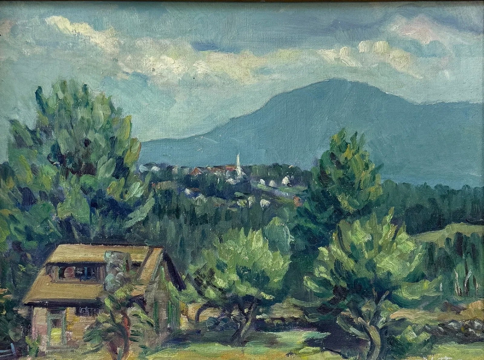 Vetter Cornelia Cowles ( Born 1881 ) American: Vetter Cornelia Cowles ( Born 1881 ) Oil on canvaspanel, signed lower right, measures 11.5 x 15.5 and 14.5 x 18 inches framed.