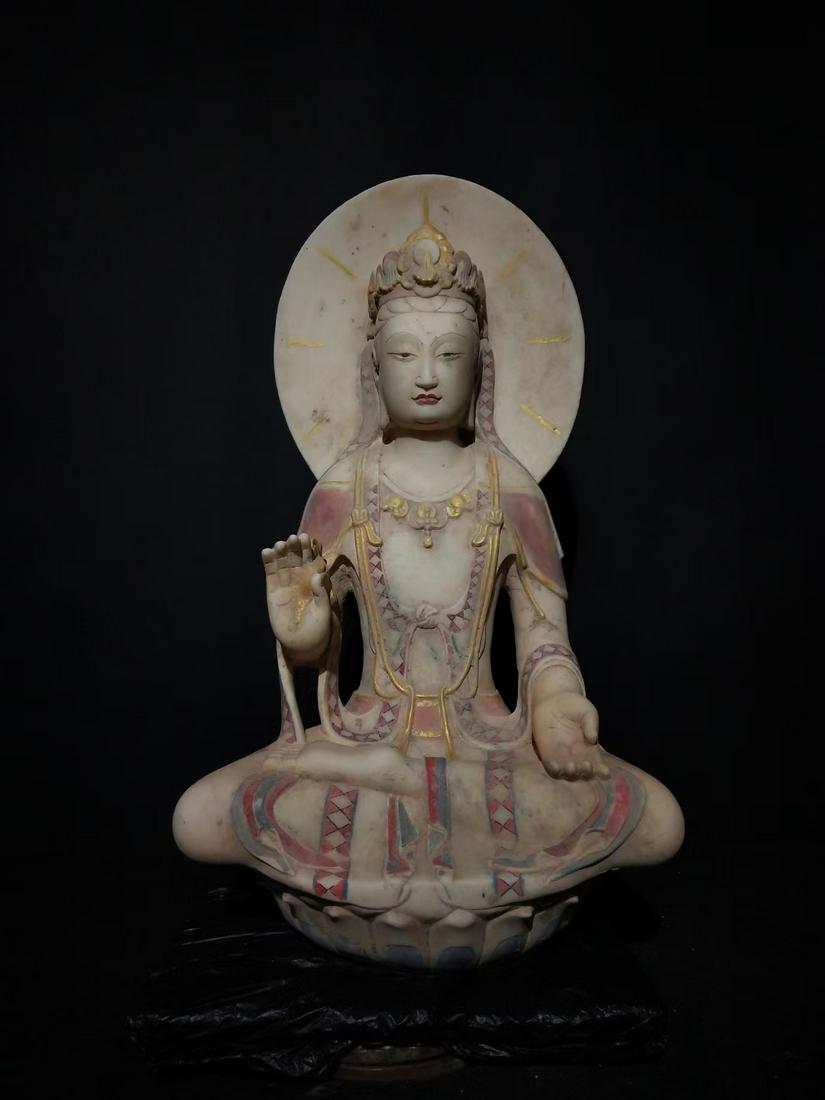 A White Marble Buddha Statue (1 of 7)