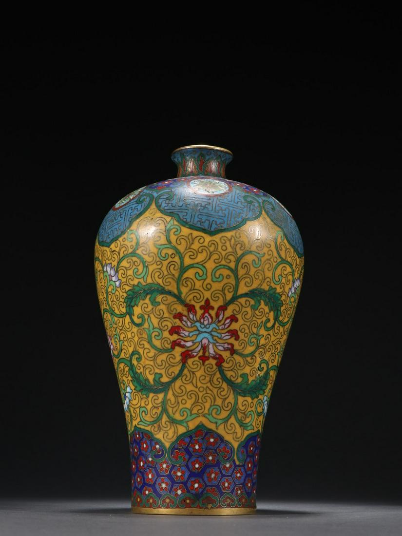 A Fine Gilt-bronze Cloisonne 'Flower' Plum Bottle (1 of 9)