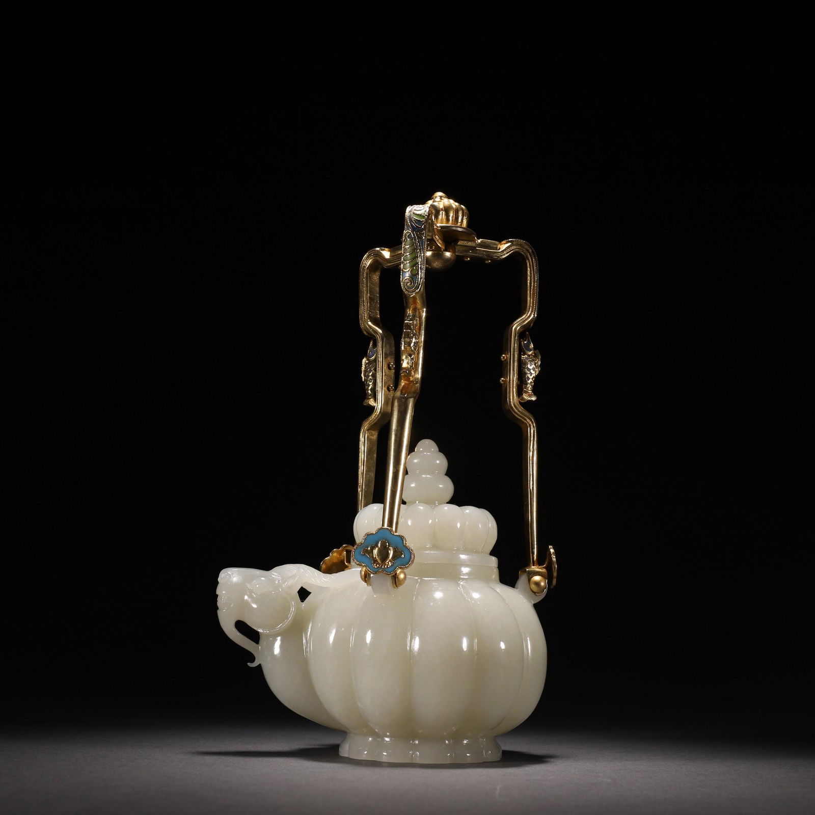 A Top Hetaian Jade Carved Teapot (1 of 9)