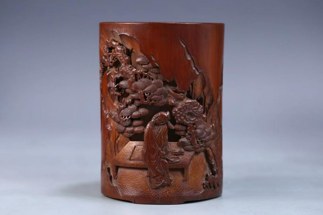 A Fine Bamboo Pen Holder (1 of 8)