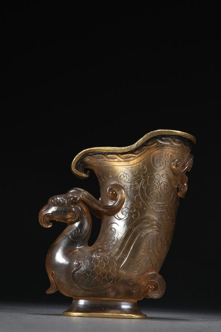 A Rare Glass Inlaid Gold Cup (1 of 9)