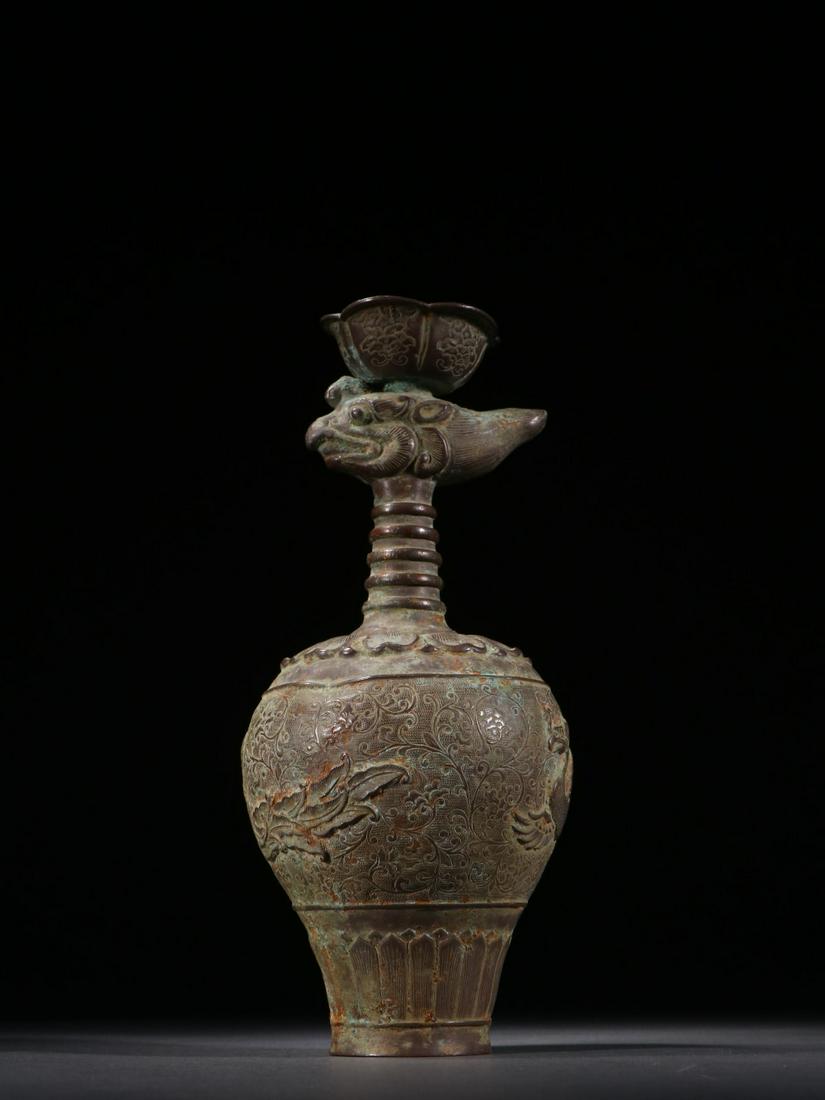 A Rare Silver Vase With Phoenix Pattern (1 of 9)