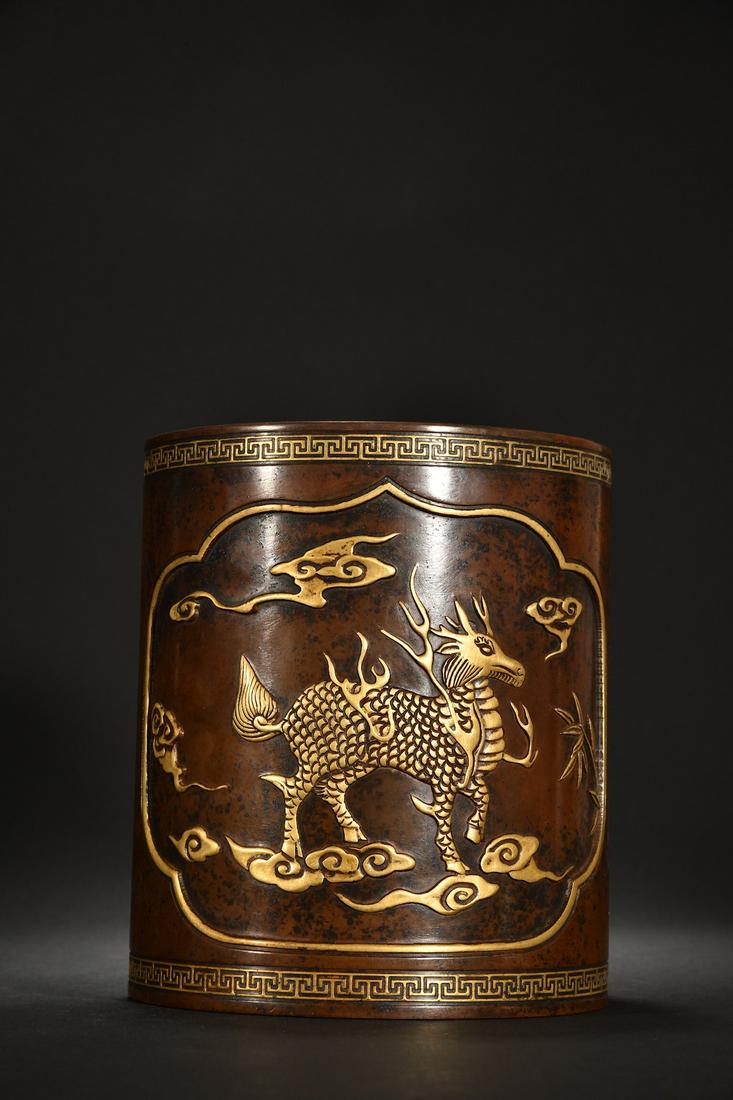 A Fine Gilt-Copper Censer (1 of 9)