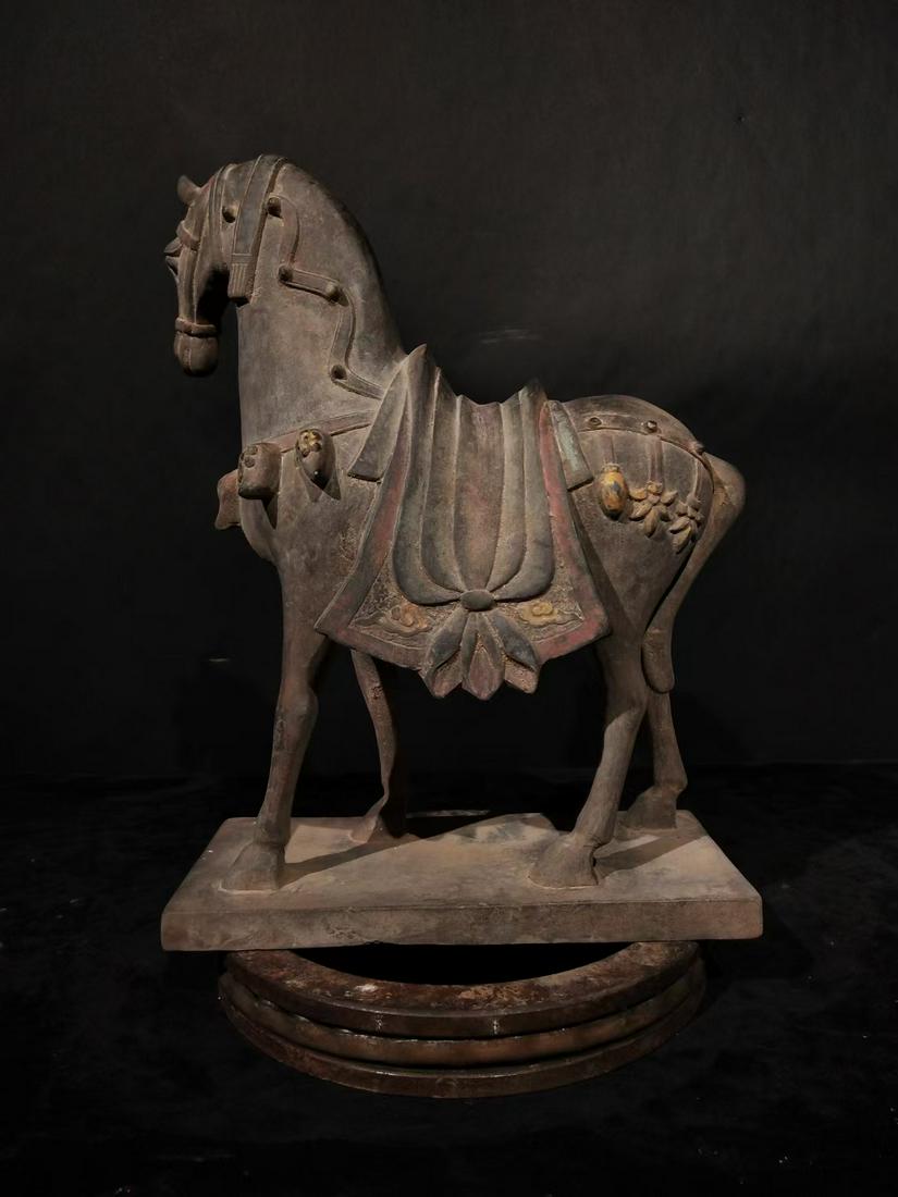 A Fine Bluestone  Carved Horse Ornament (1 of 9)