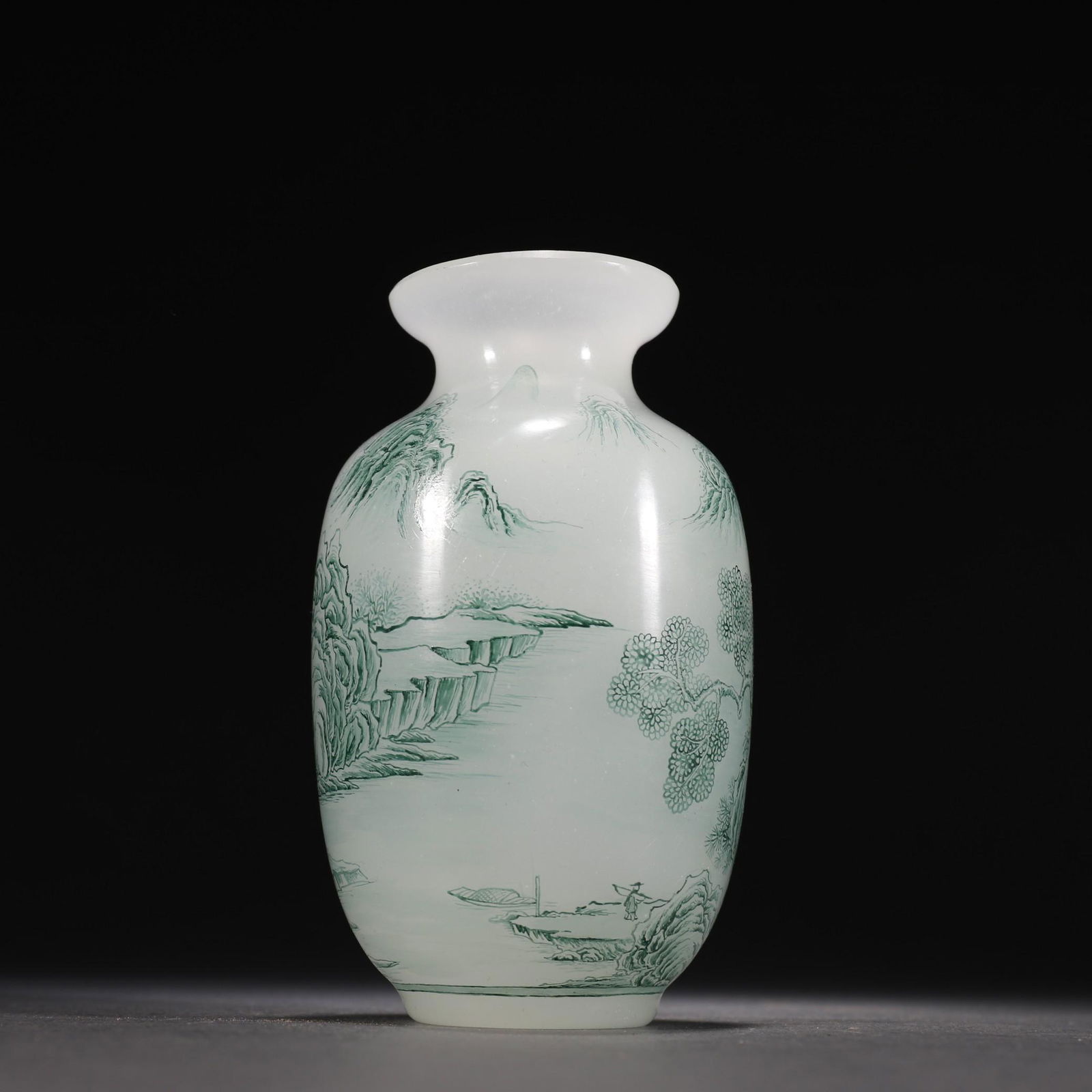 A Fine Glass Landscape  Vase (1 of 9)
