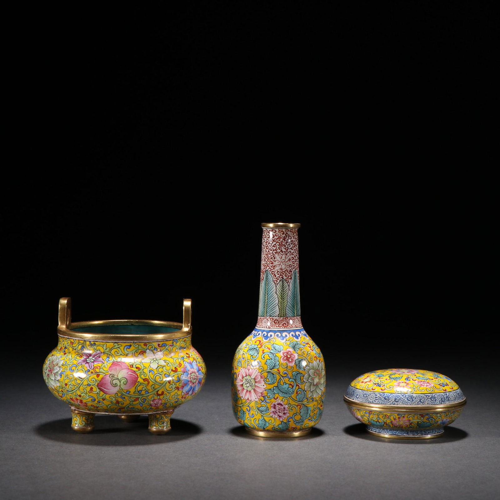 A Set of Delicate Cloisonne Ornaments (1 of 9)