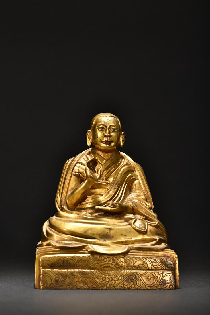 A Delicate Gilt-bronze Figure of Buddha (1 of 9)