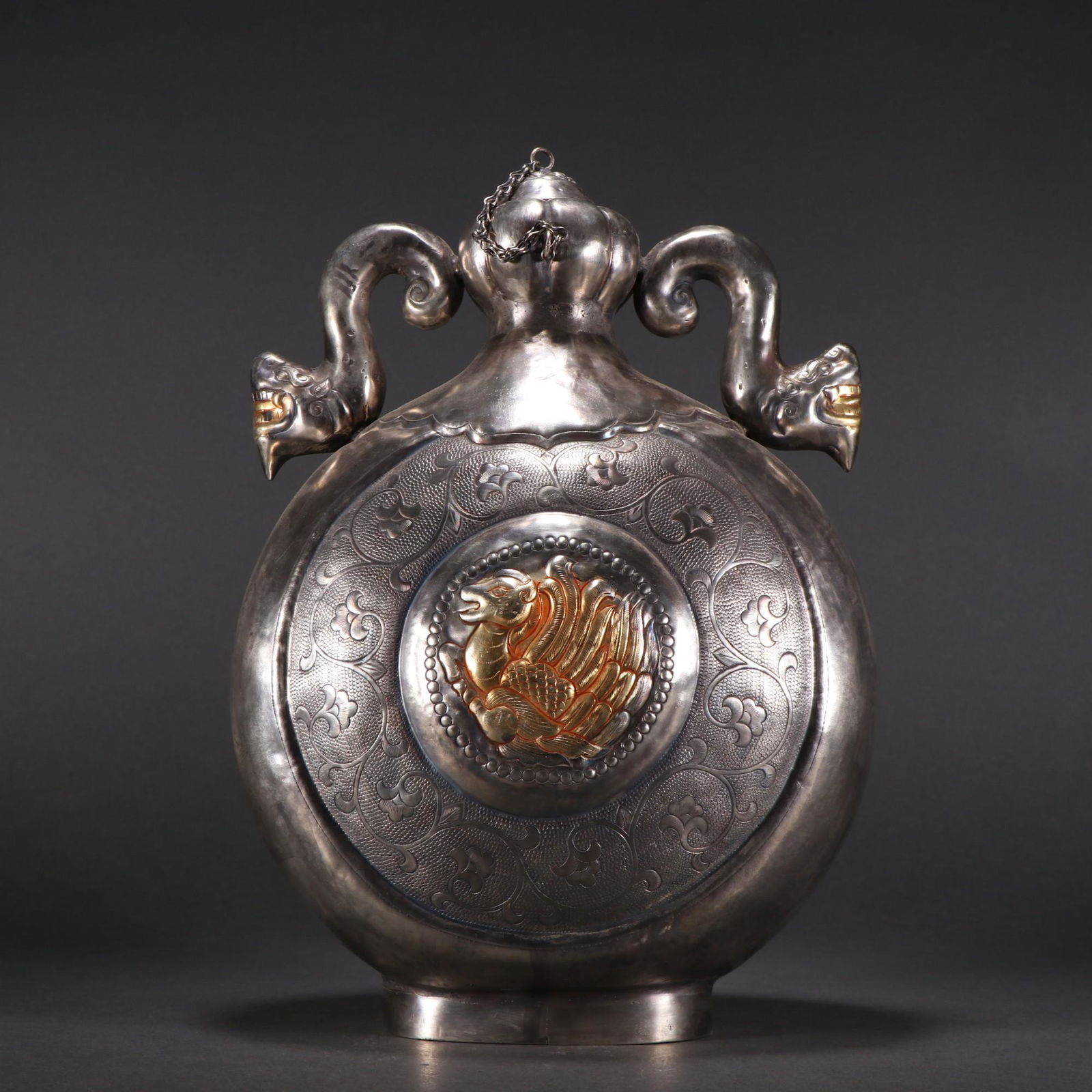 A Rare Gilt-Silver Vase With Cover (1 of 9)