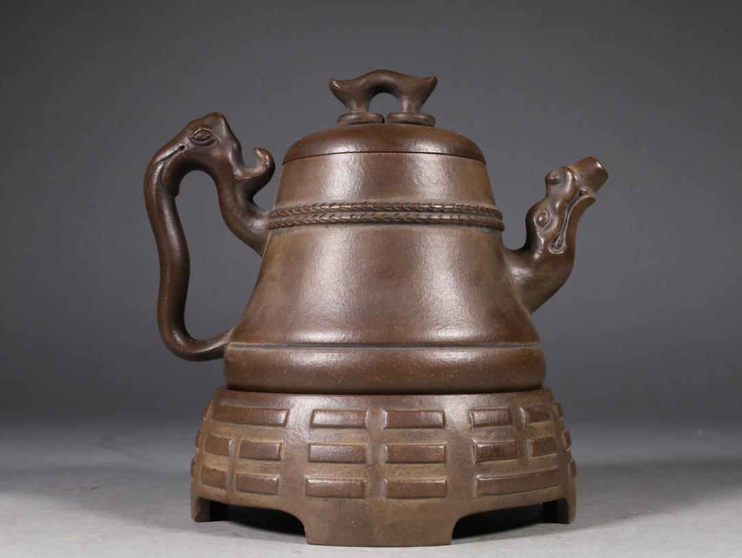 A Rare Zisha Beast Teapot (1 of 9)