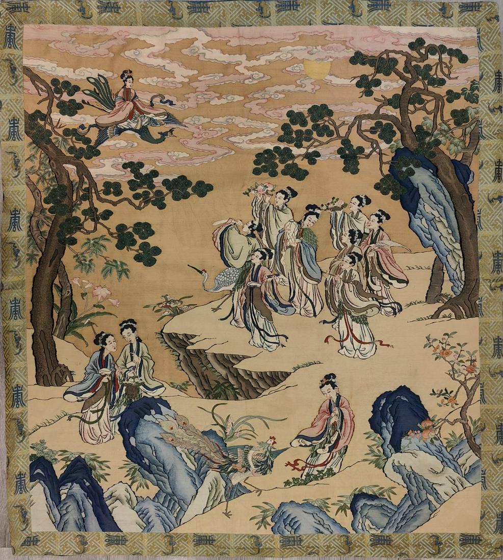 A Rare and Fine Kesi 'Fairy Celebration' Panel (1 of 6)