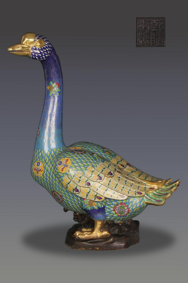 A Fine Cloisonne Enamel Goose Ornament (1 of 9)