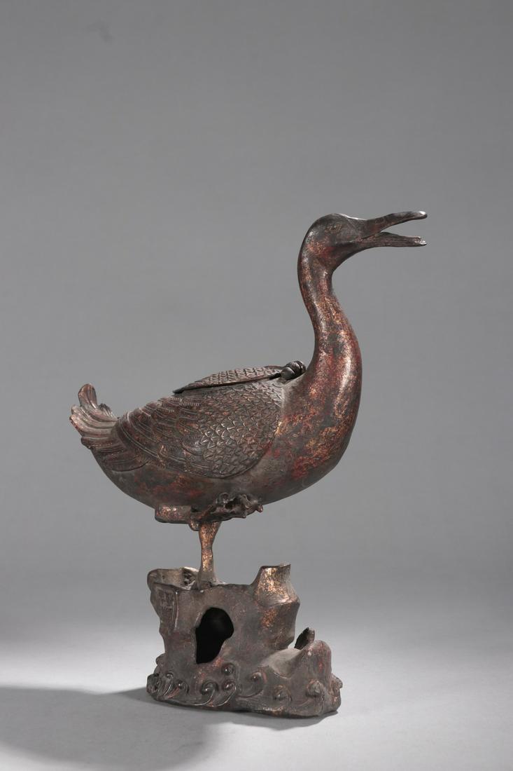 A Rare Bronze Duck Ornament (1 of 9)