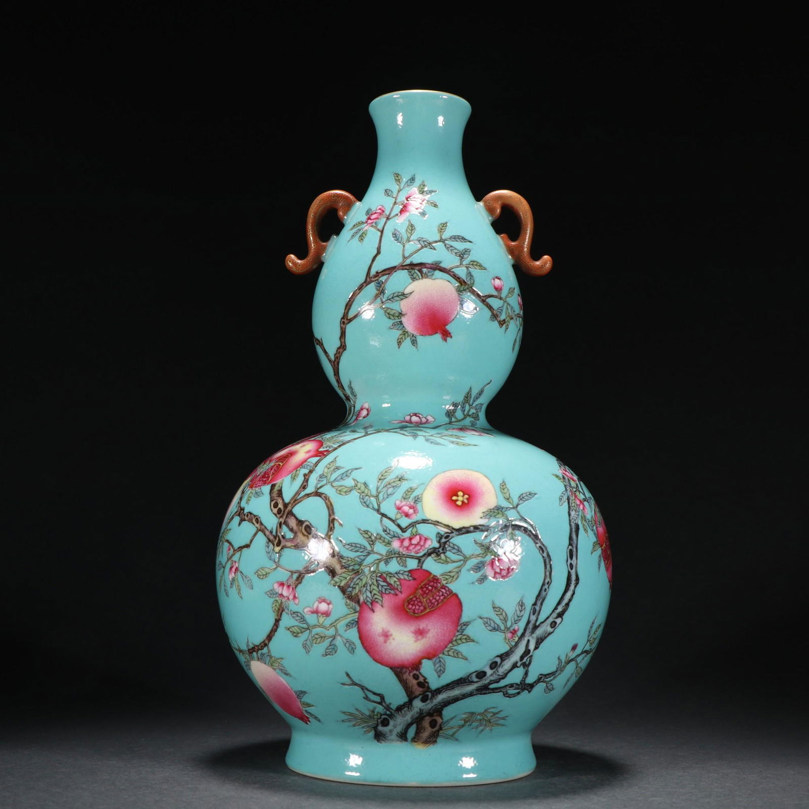 A Fine Famille-rose Gourd Vase (1 of 9)