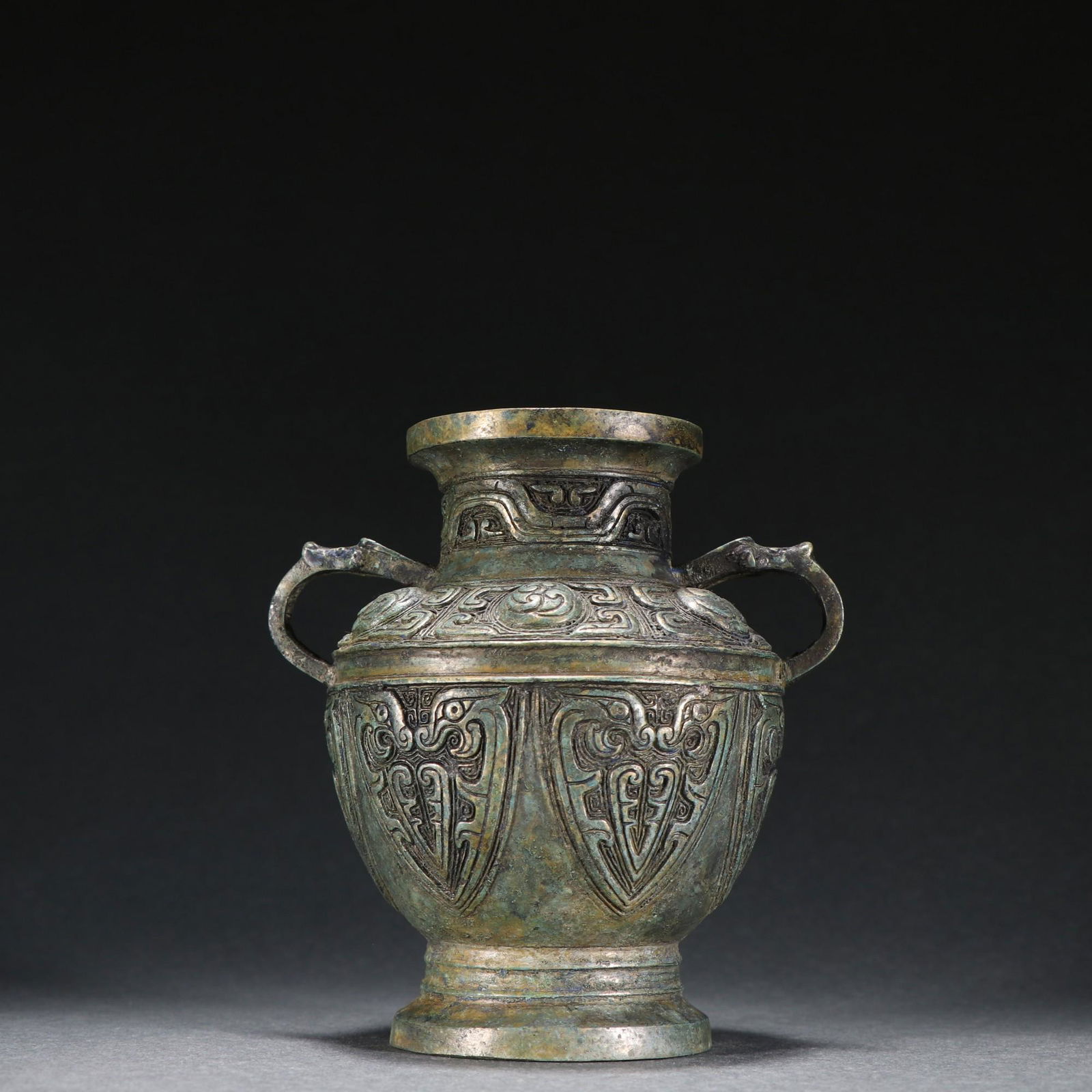 A Rare Bronze Dragon Pattern Vase (1 of 9)