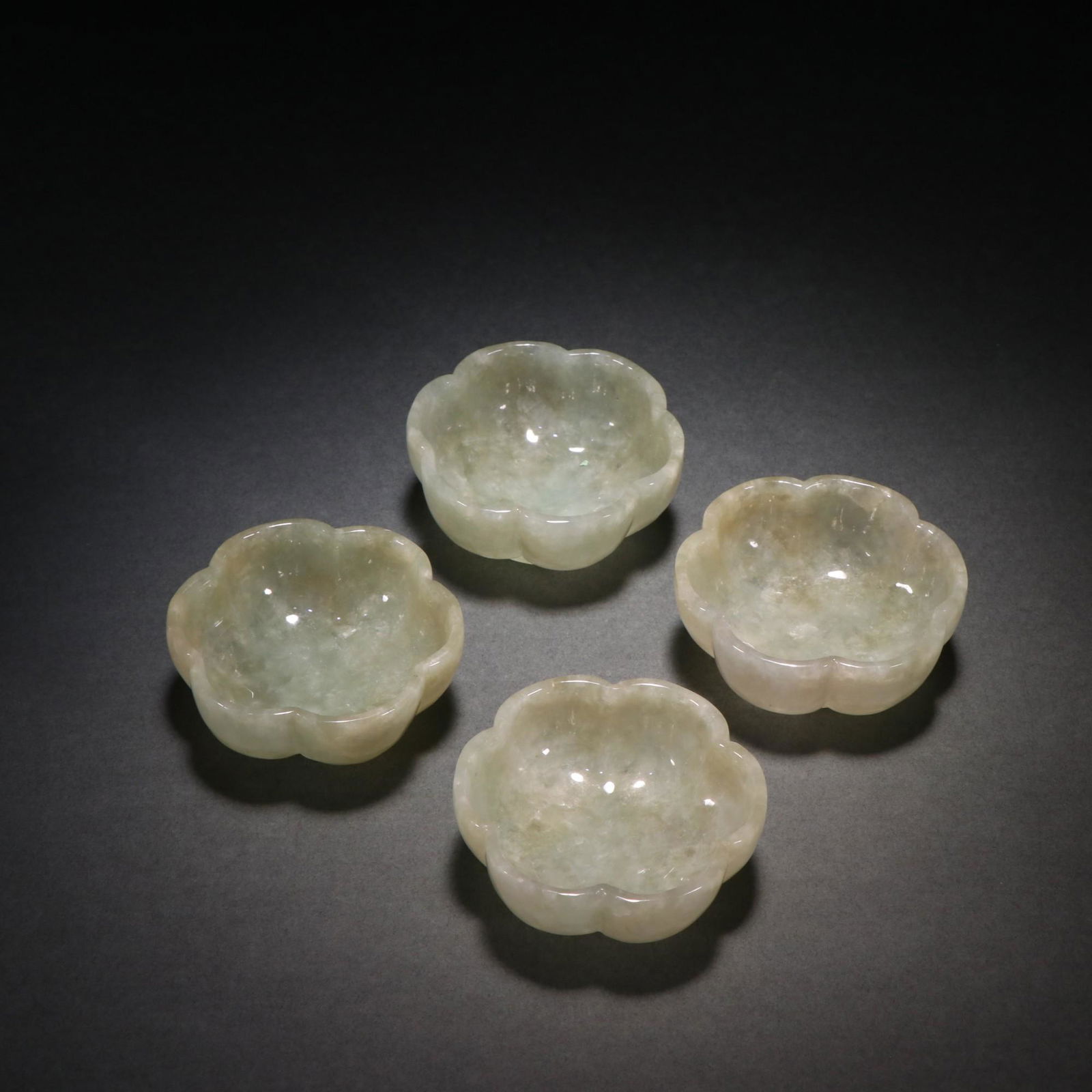 A Set of Jadeite Lotus Cups (1 of 9)