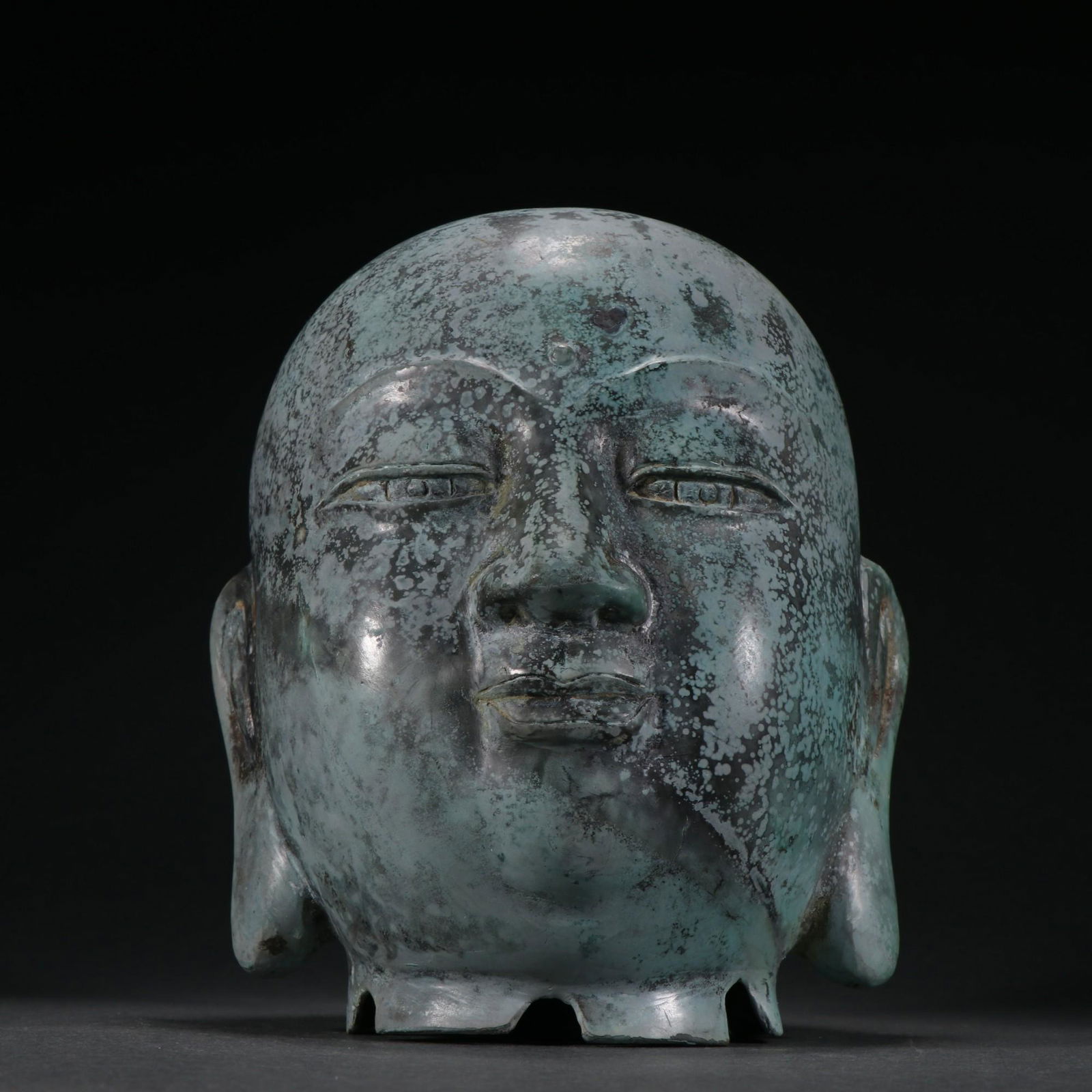 A Rare Bronze Buddha Head (1 of 9)