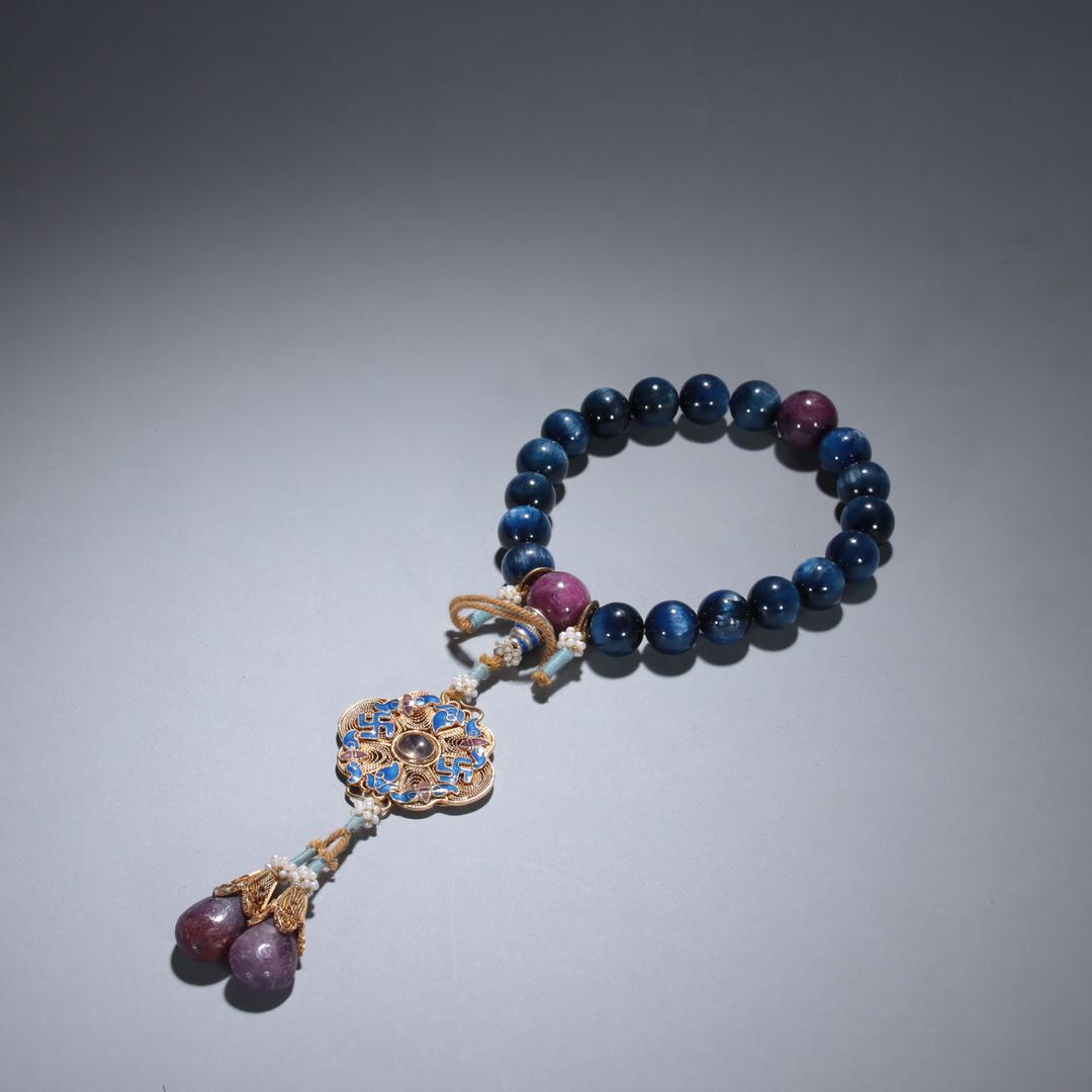 A String of Fine Sapphire and Ruby Beads (1 of 9)
