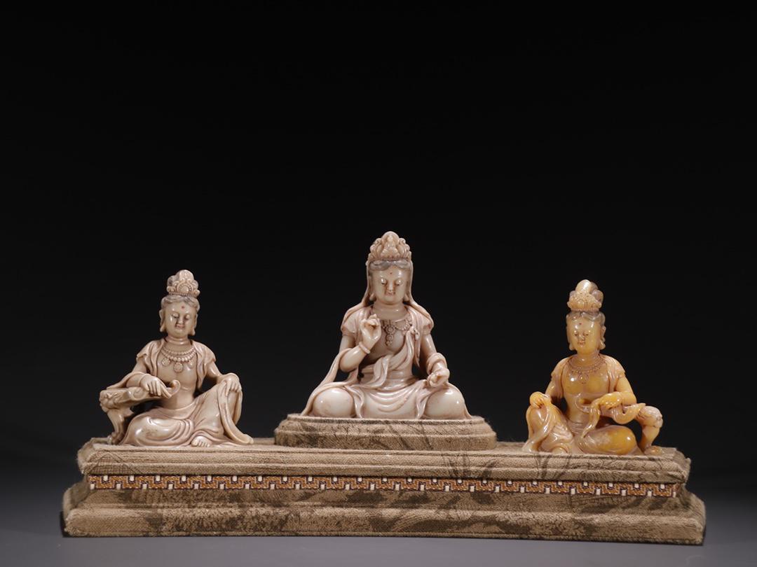 A Set of Top Shoushan Stone Figure of Guanyin (1 of 9)