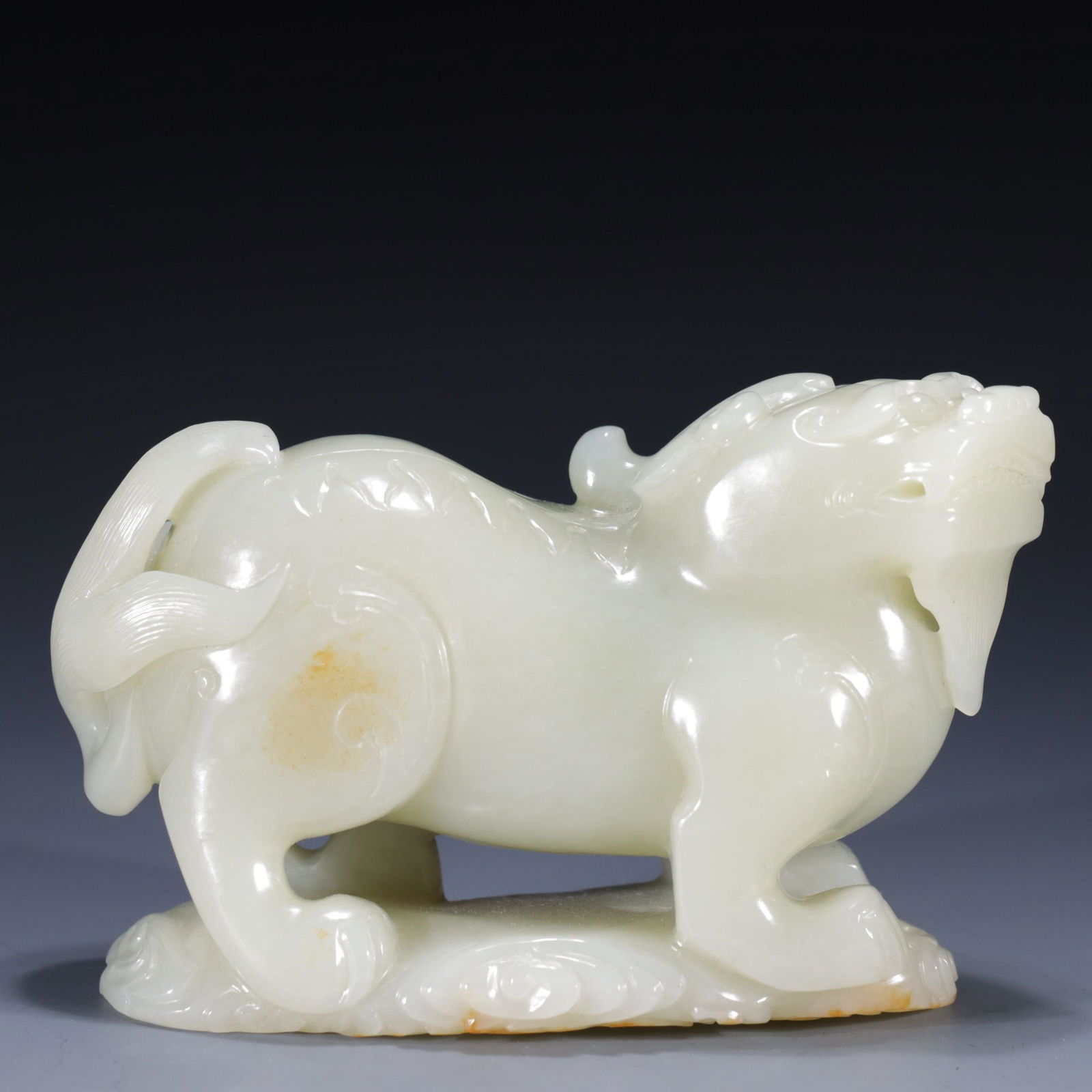 A Fine Hetian Jade Carved Beast Ornament (1 of 9)