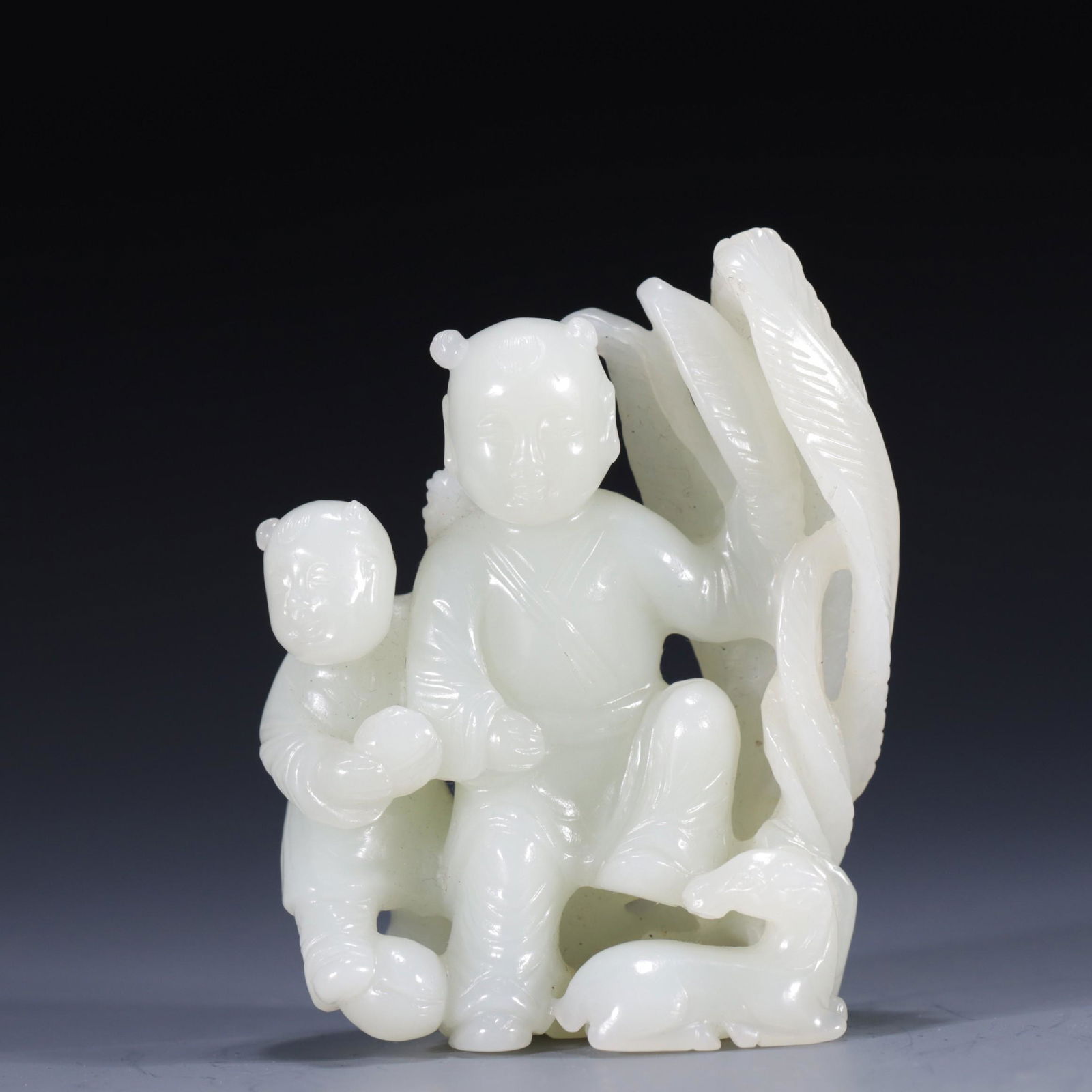 A Delicate Hetian Jade Carved Boyes Ornament (1 of 9)