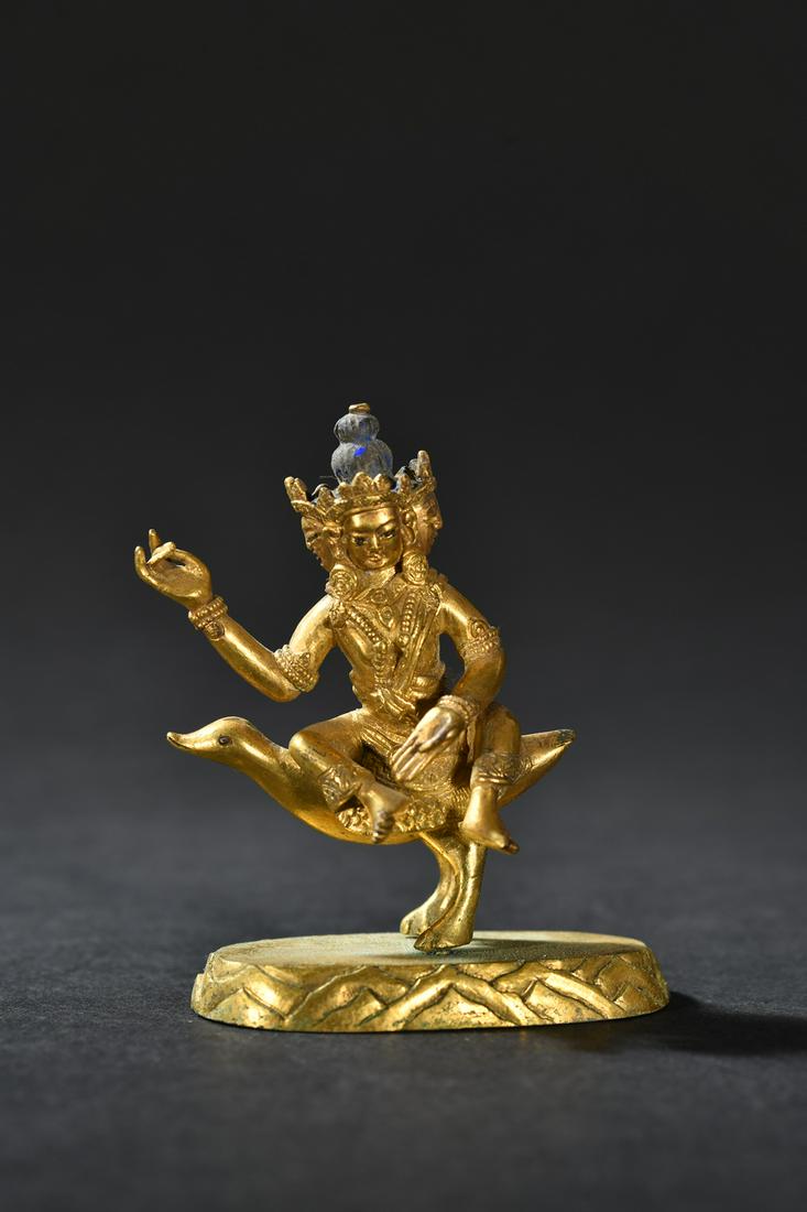 A Delicate Gilt-bronze Figure of Buddha (1 of 9)