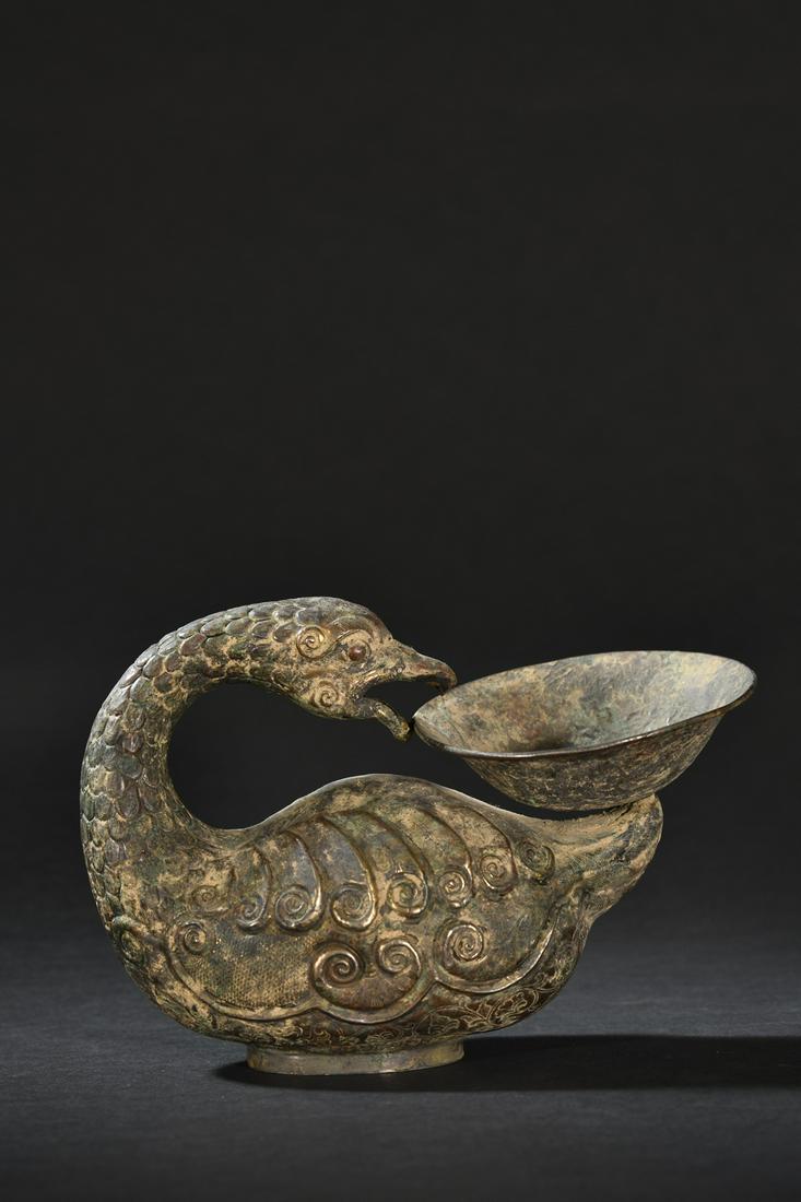 A Rare and Fine Silver Buck Oil Cup (1 of 9)