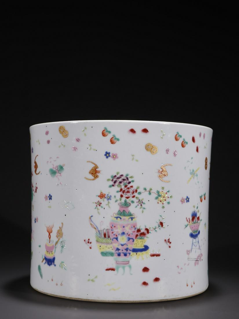 A Fine Famille-rose Pen Holder (1 of 9)