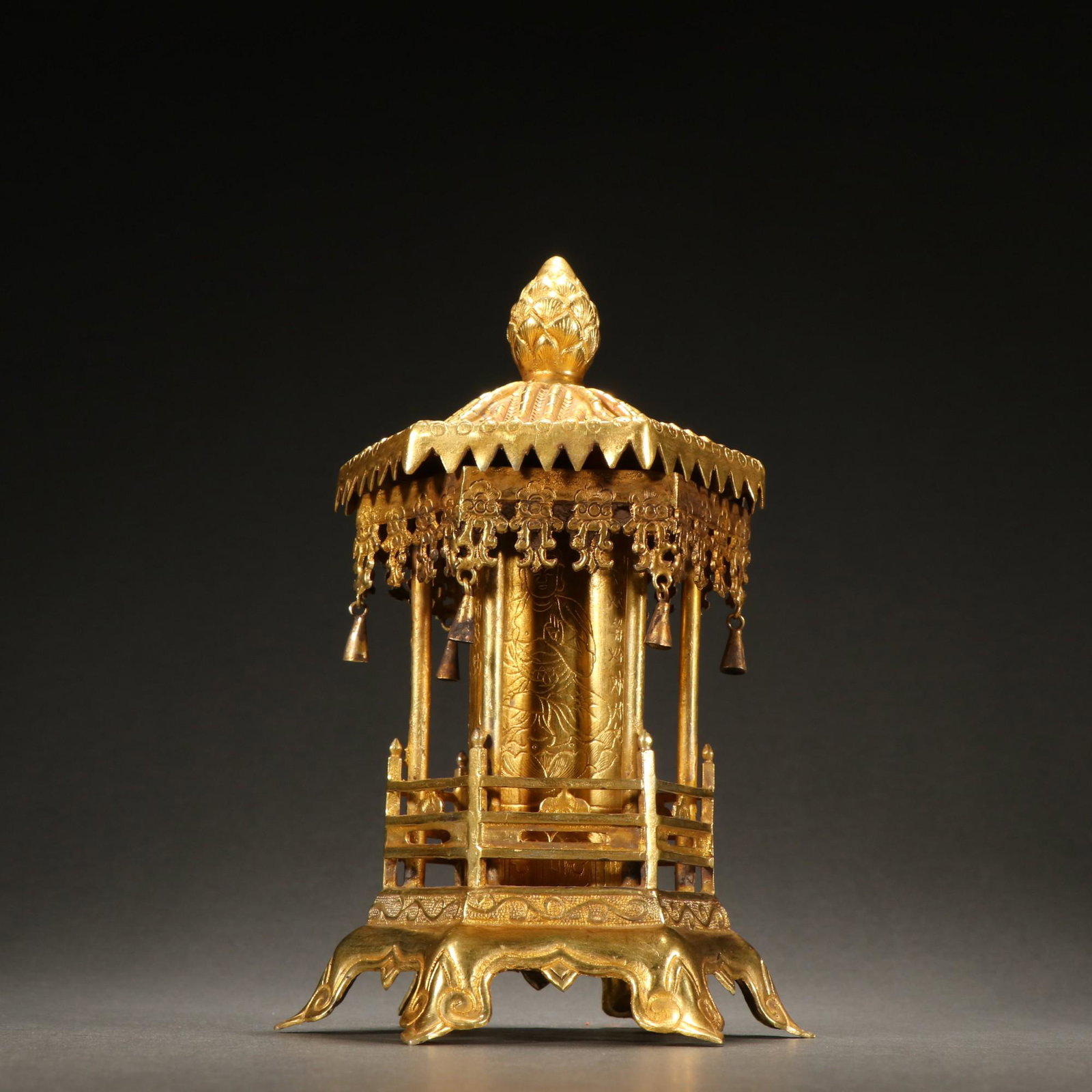 A Fine Gilt-bronze Stupa (1 of 9)