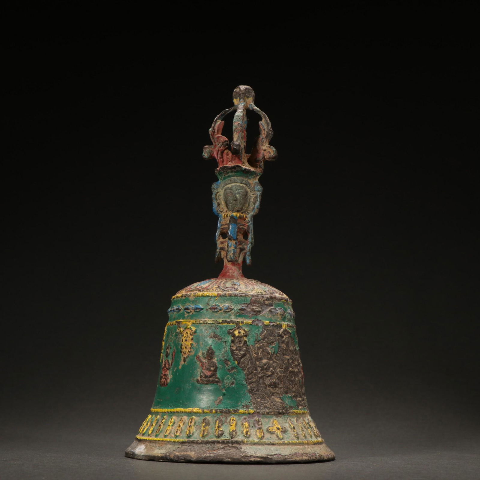 A Fine Bronze Painted Bell Ornament (1 of 9)