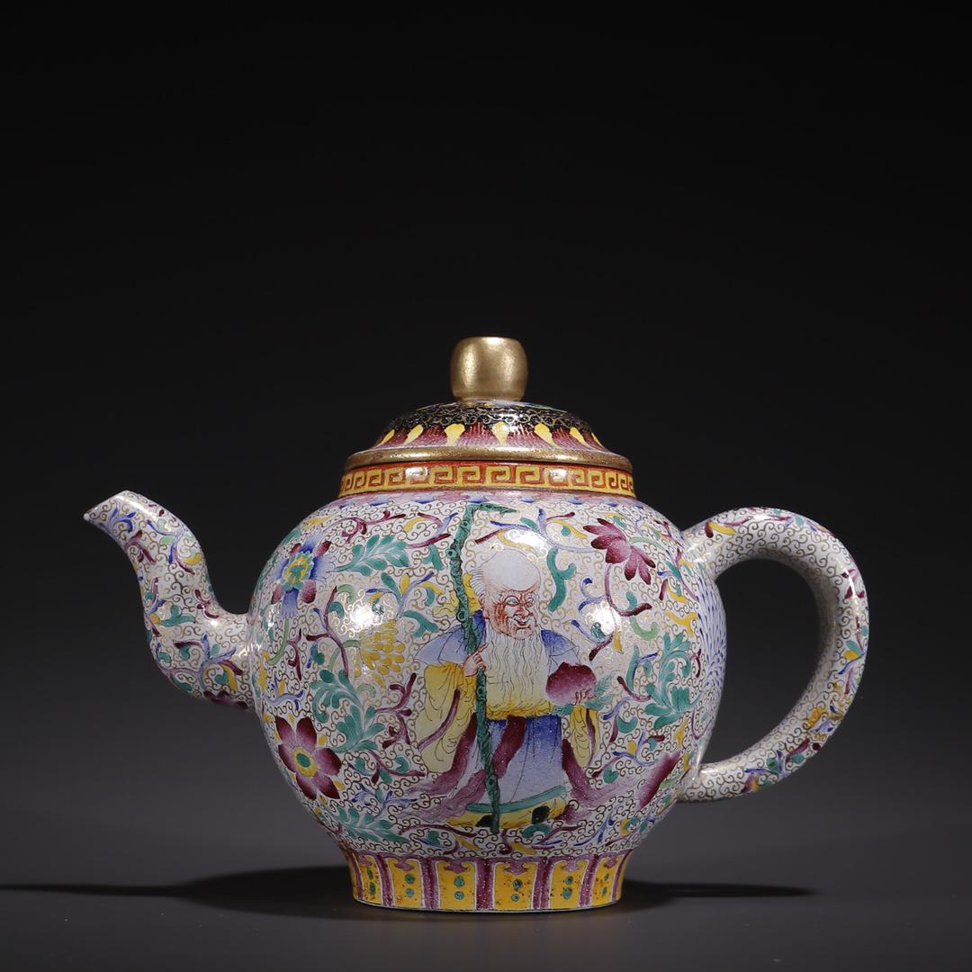 A Fine Zisha Enamel Teapot (1 of 9)