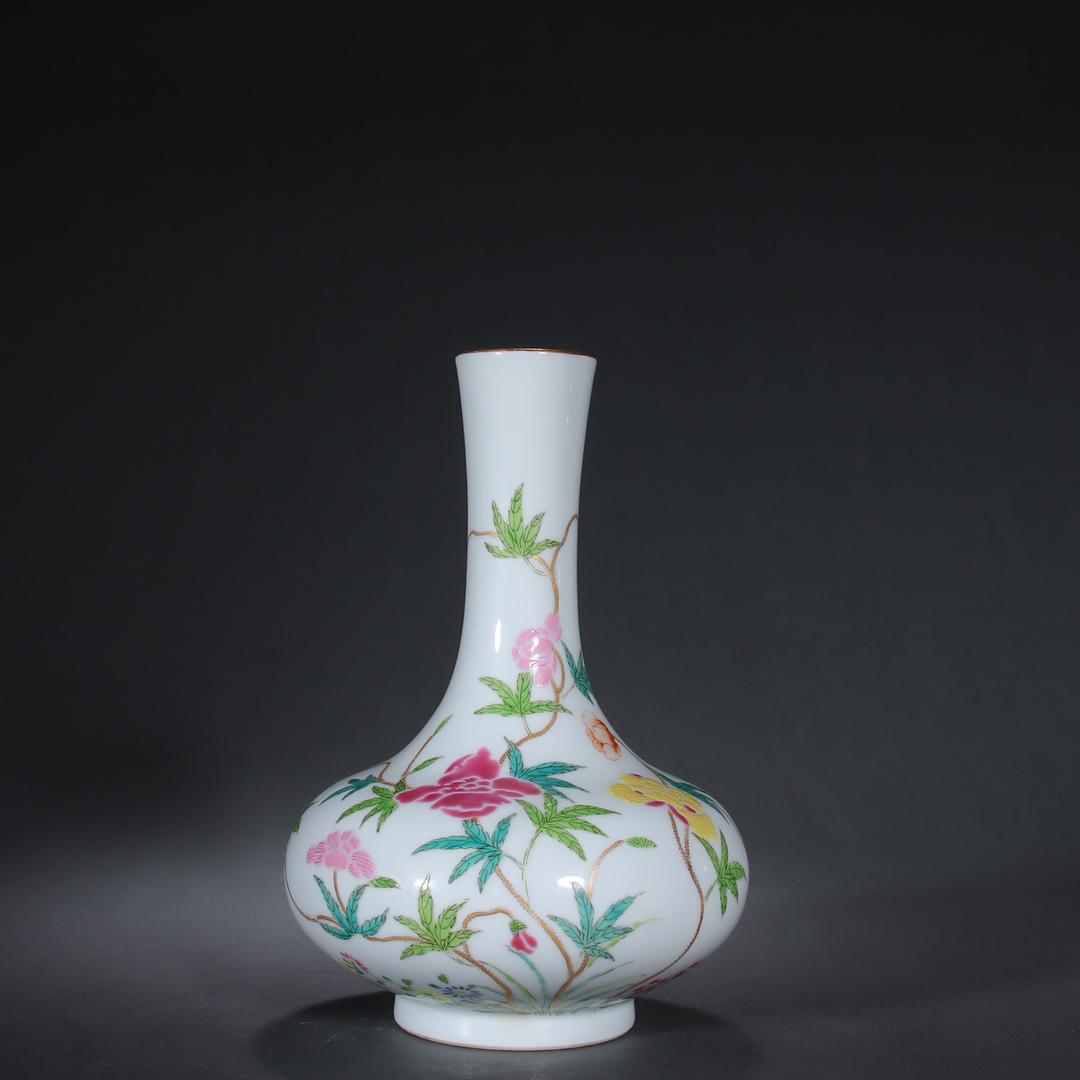A Fine Famille-rose 'Flower' Vase (1 of 9)