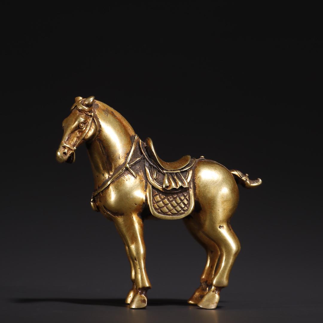 A Delicate Gilt-bronze Horse Ornament (1 of 9)