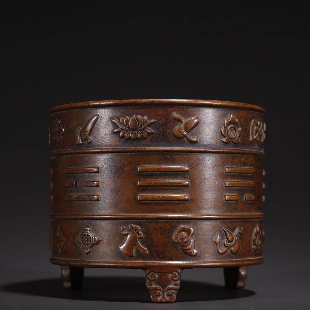 A Fine Copper 'Ba Gua' Pattern Censer (1 of 9)